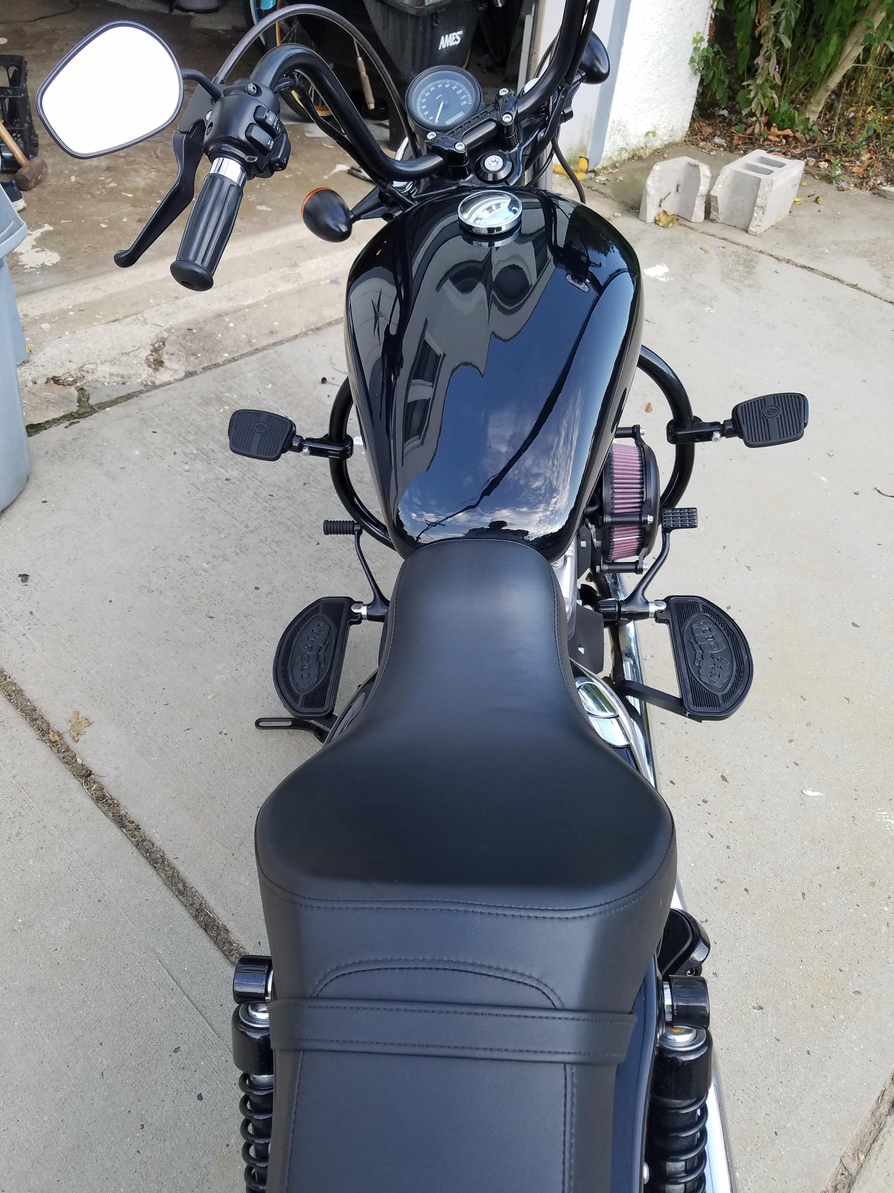 Finally got floorboards on my sportster. A far more comfortable