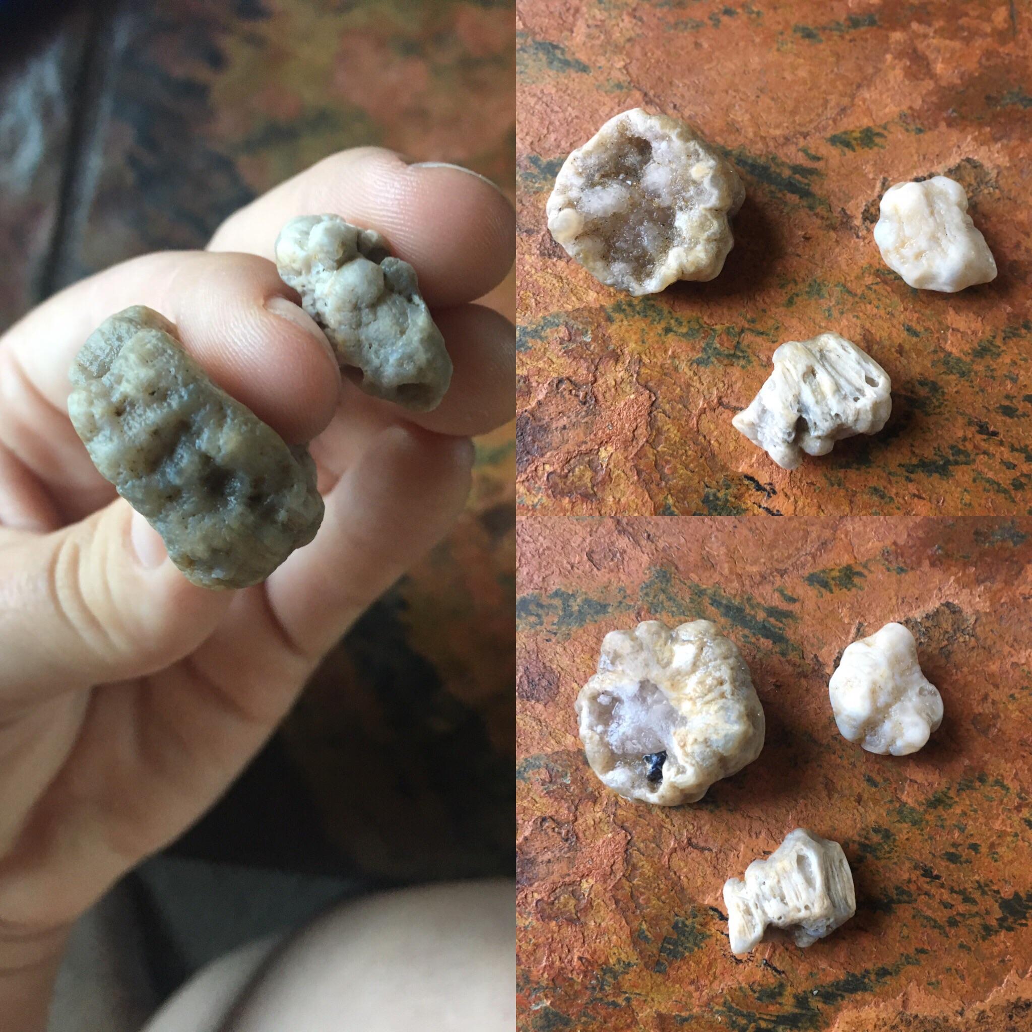 Found on Lake Michigan in Northwest Indiana. They are very crystal like in the middle. The one