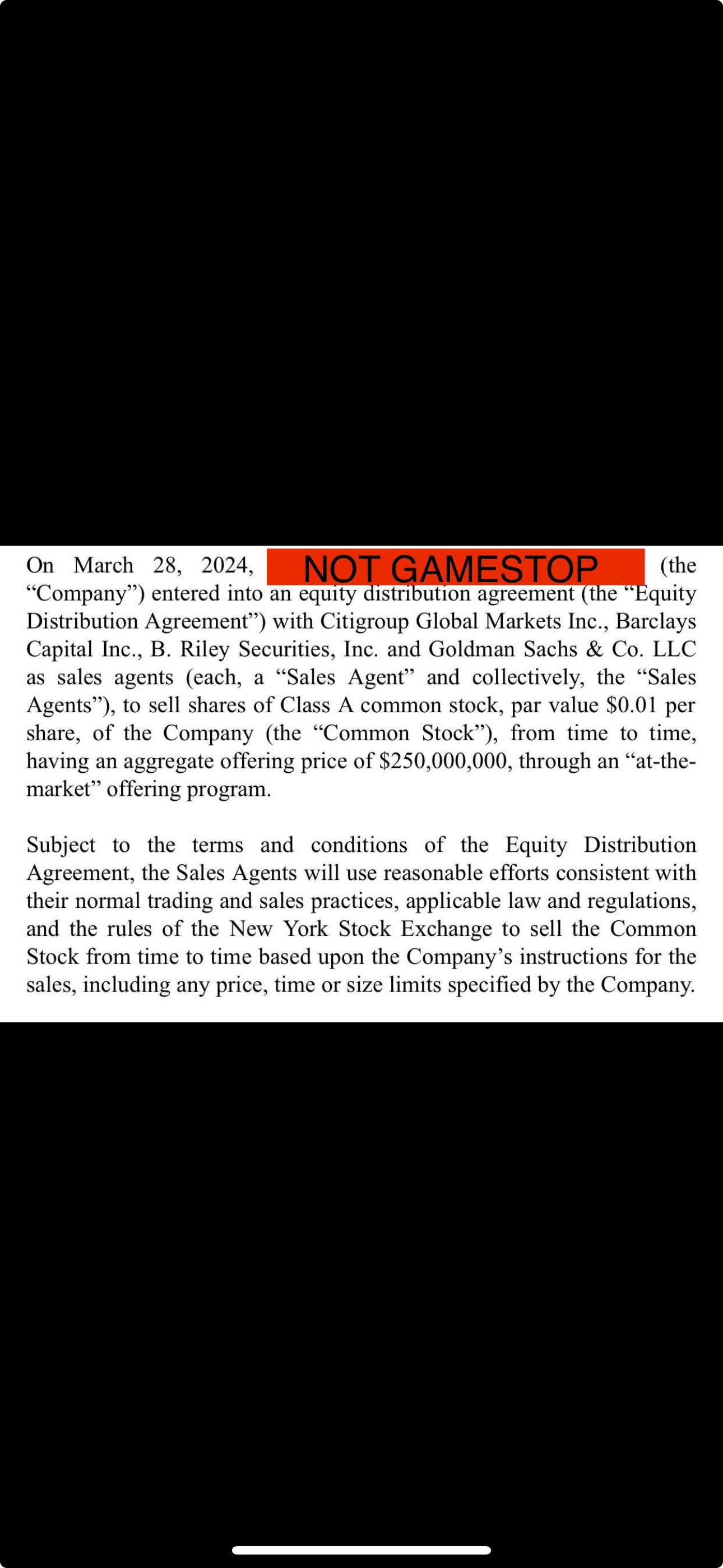 A shelf offering is NOT dilution yet, THIS example is what dilution