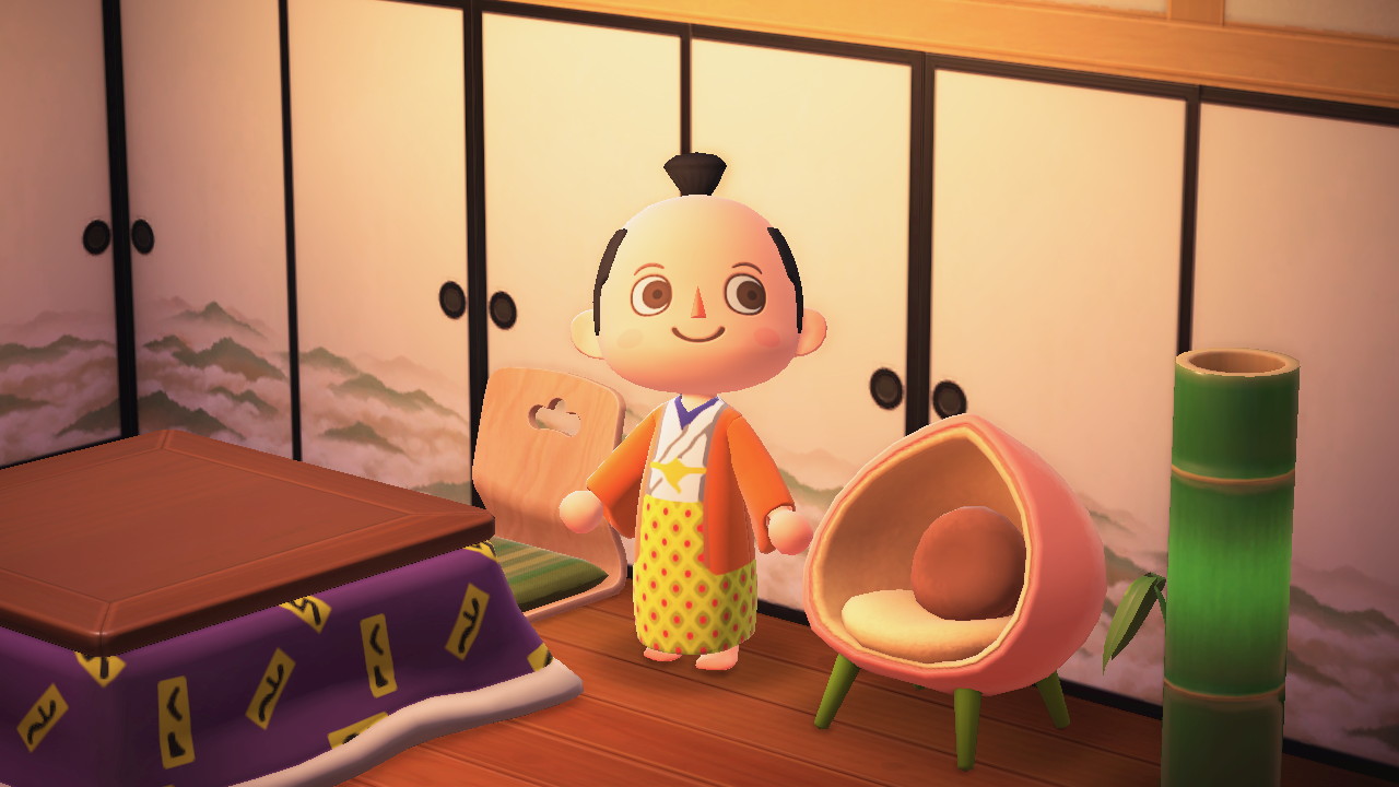 Shogun and the kotatsu seen in Ep. 251 in animal crossing! Gintama