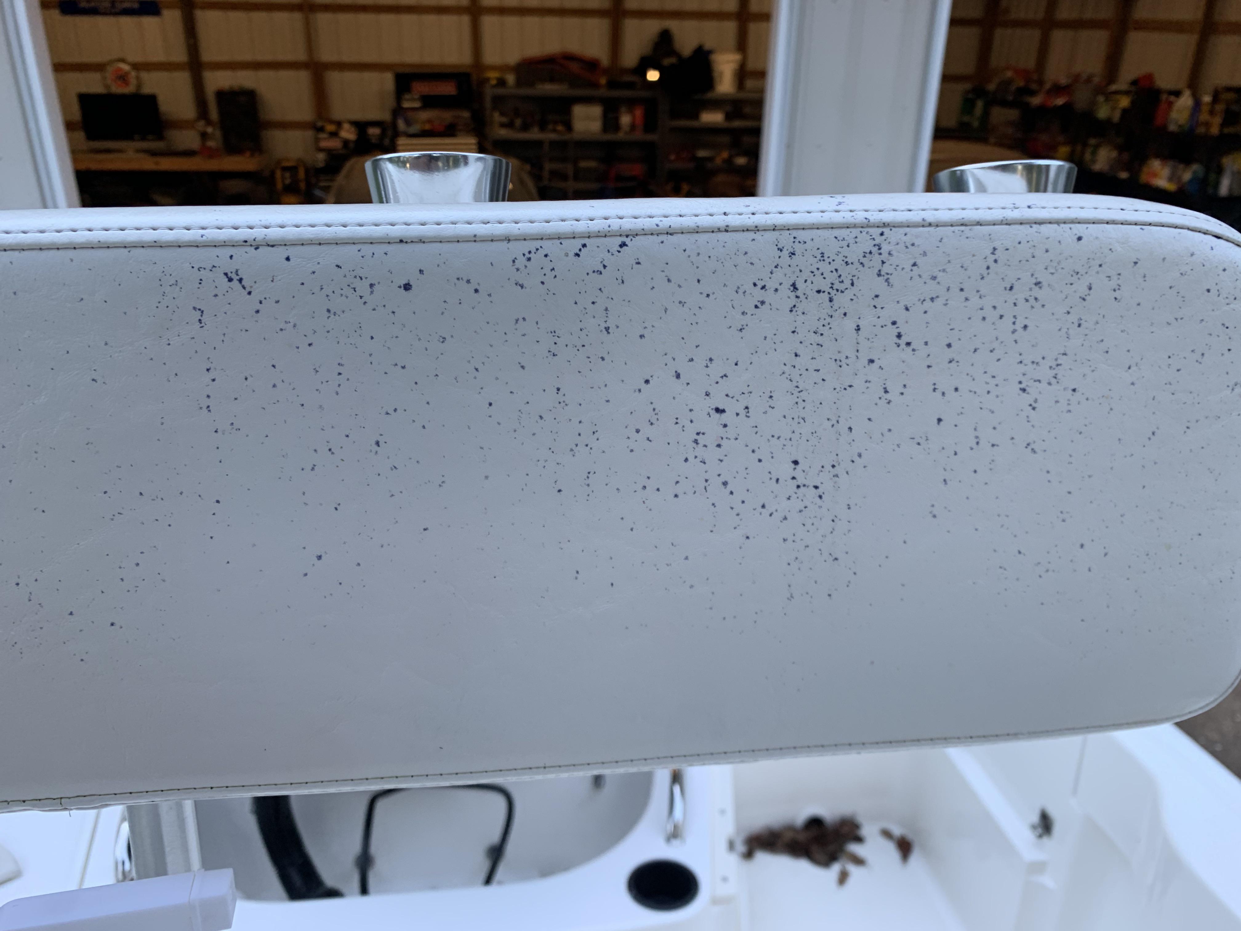 Dye from my canvas TTop has bled onto my vinyl seats. I’ve tried magic