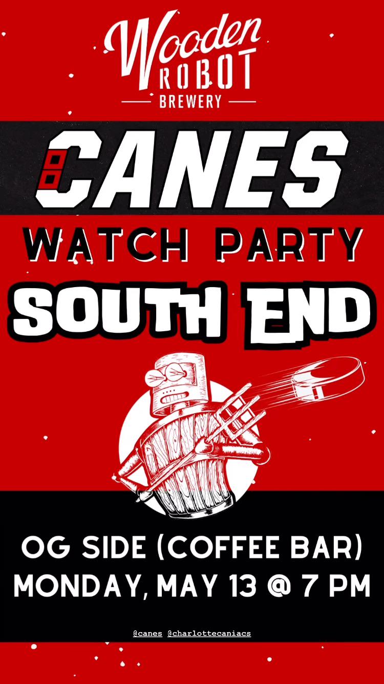 “I didn’t hear no bell” Canes v Rangers game 5 watch party! 7pm Wooden Robot in Southend! r