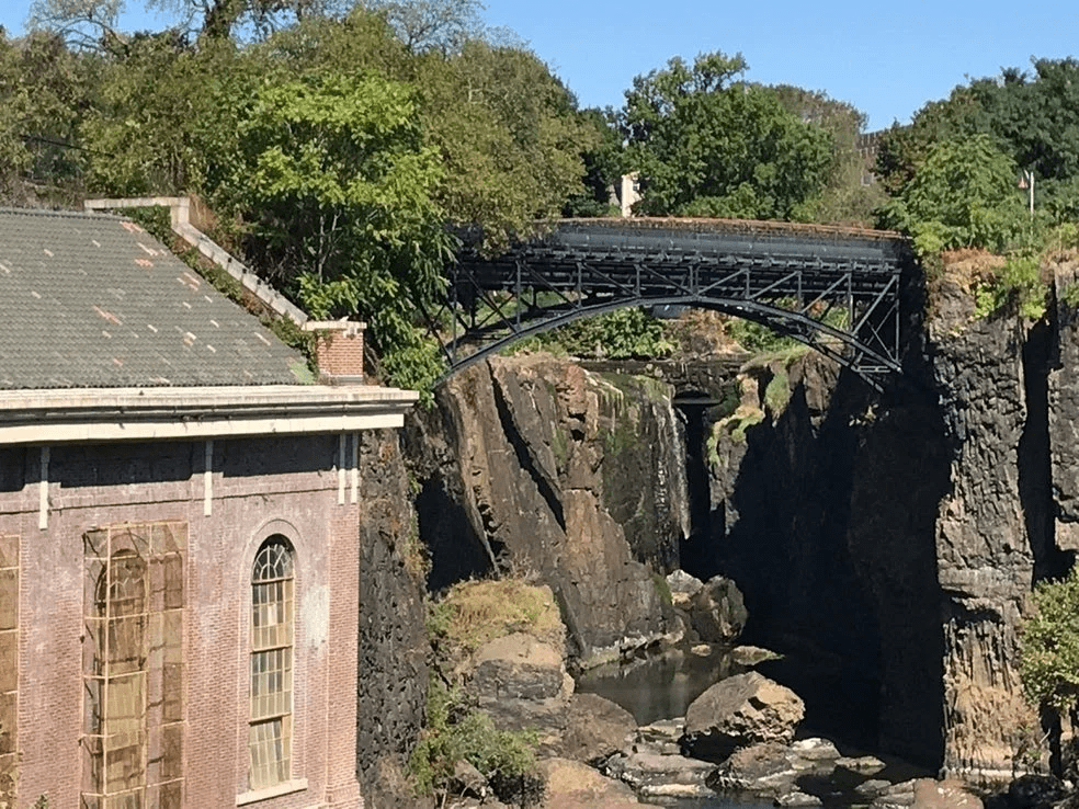 Great Falls shut off for cleaning. (Photo from Passaic Valley Sewerage
