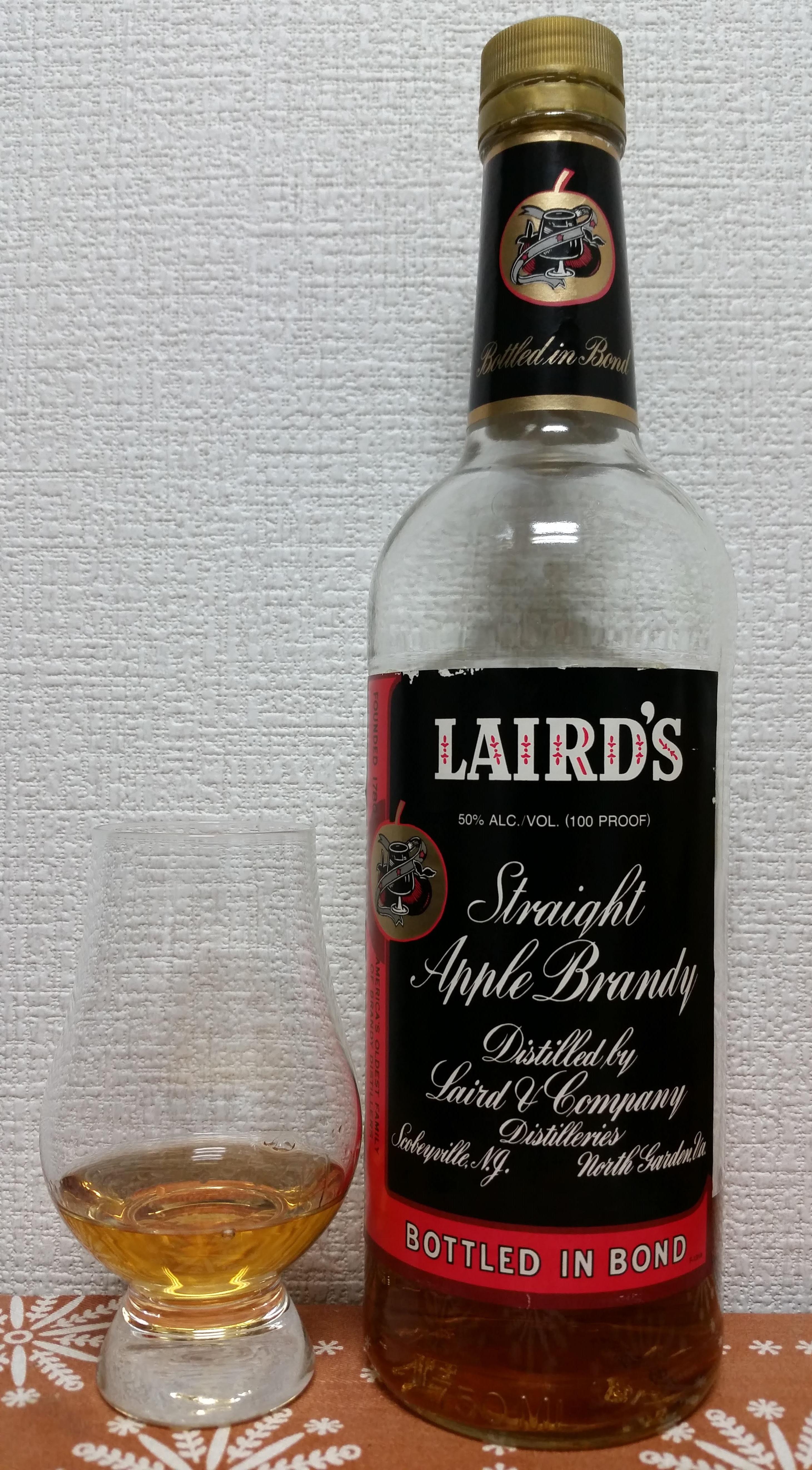 Review 12 Laird`s Straight Apple Brandy Bottled in Bond r/Brandy