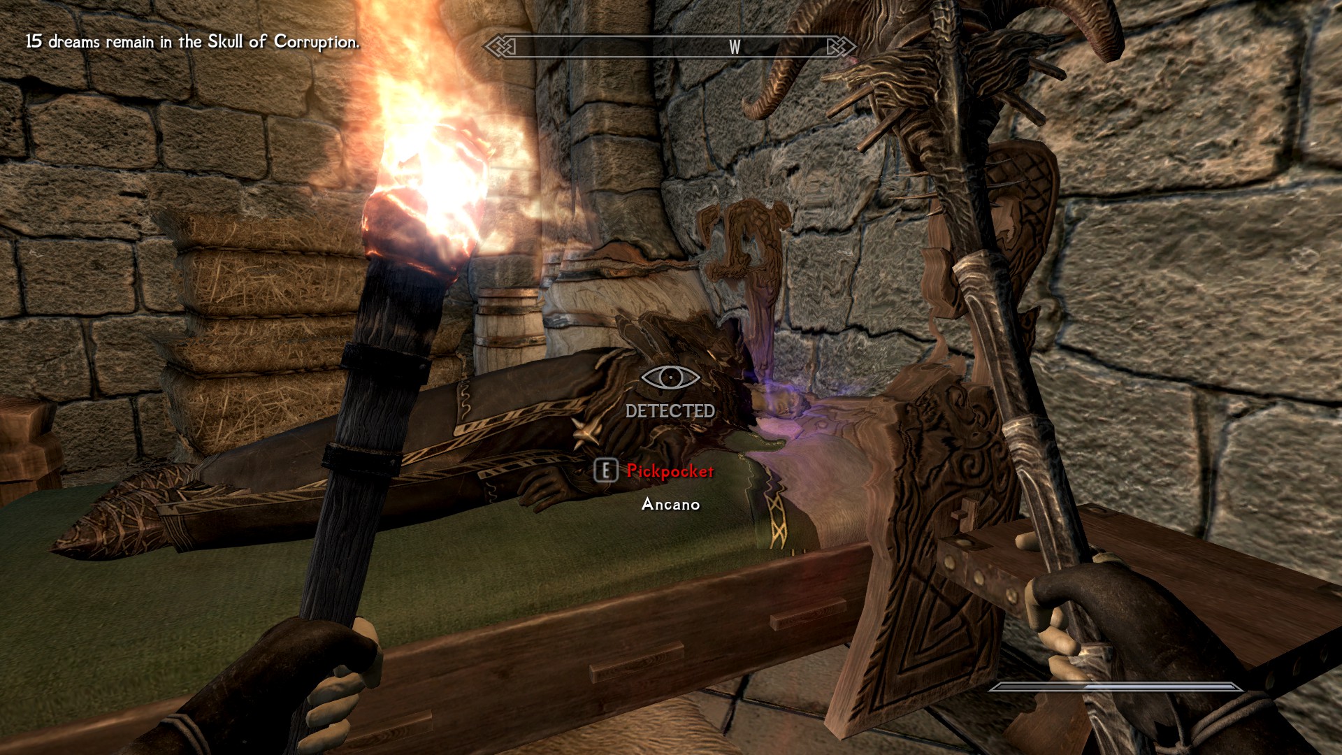 Every night i give Ancano evil nightmares with the Staff. Every morning