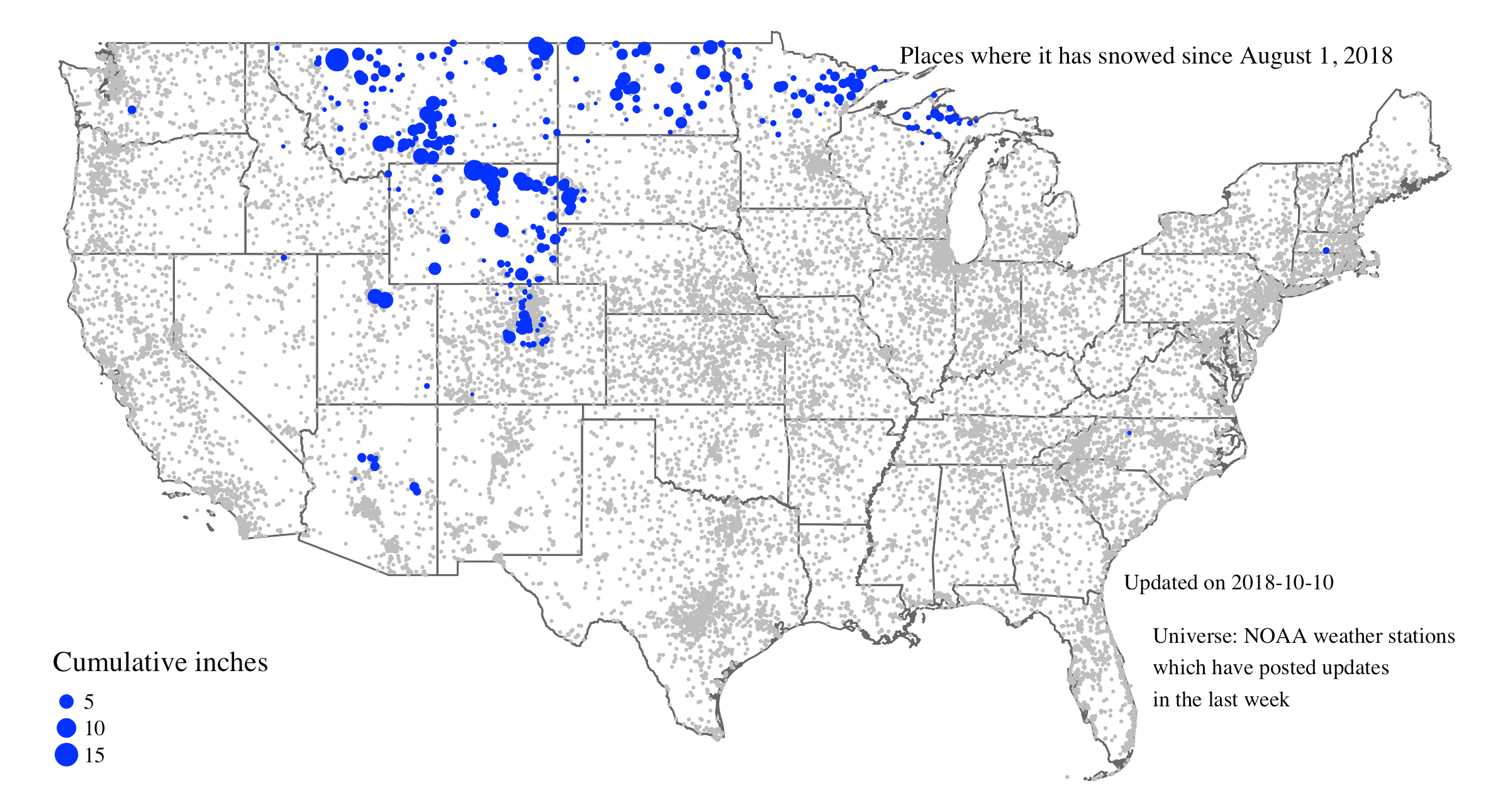 Has it snowed yet where you live? Here's everywhere it has (in the
