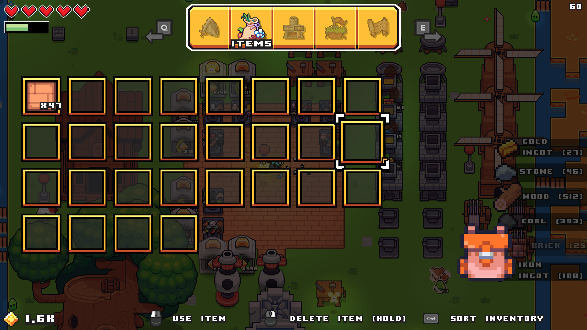 All items in a vault free space D r/Forager