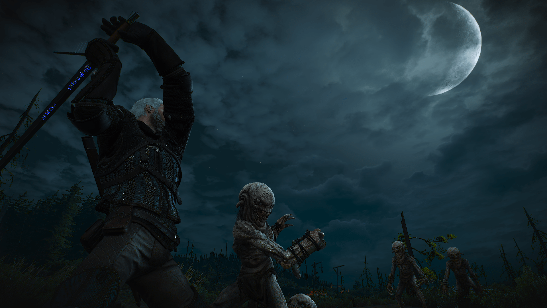 Moonlight Nekker hunting witcher
