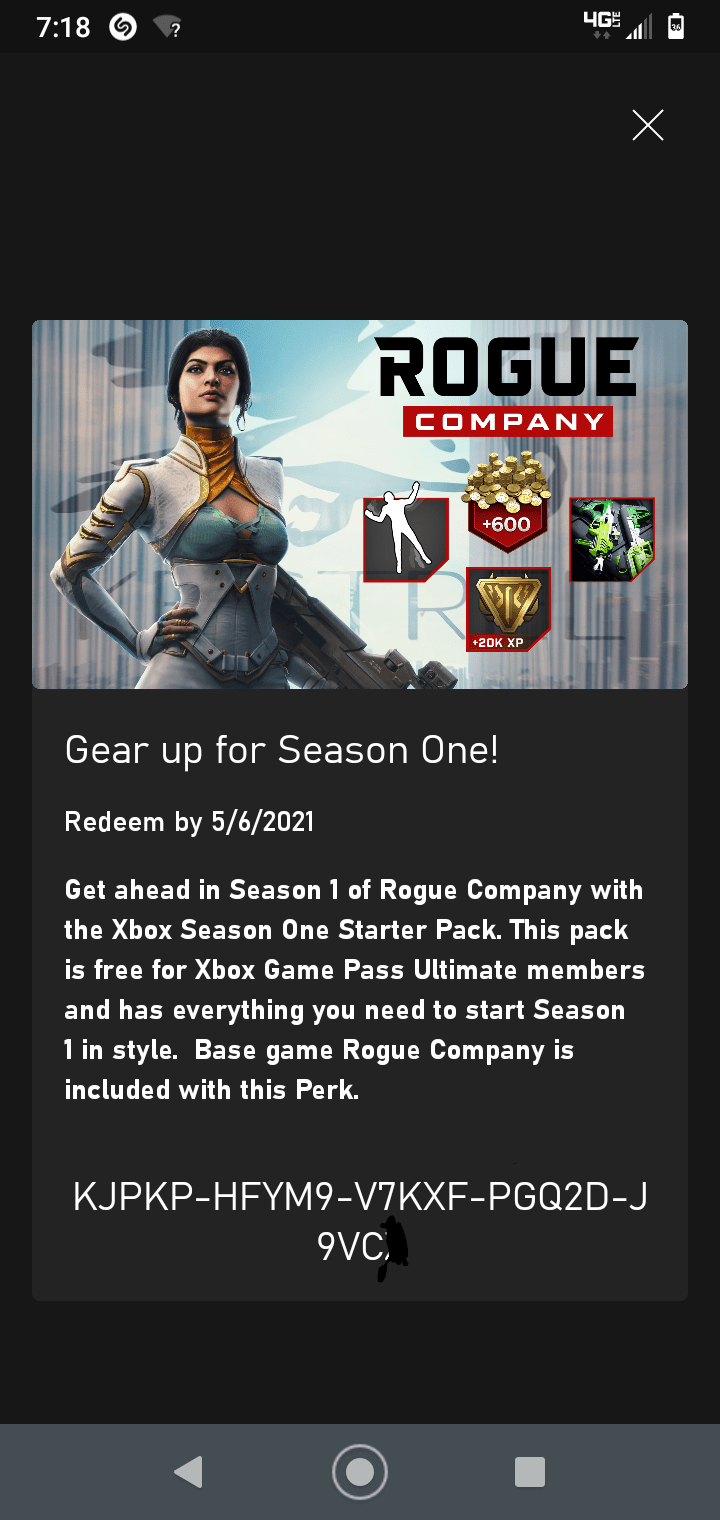 Xbox season 1 starter pack code. Last letter is the last letter of the