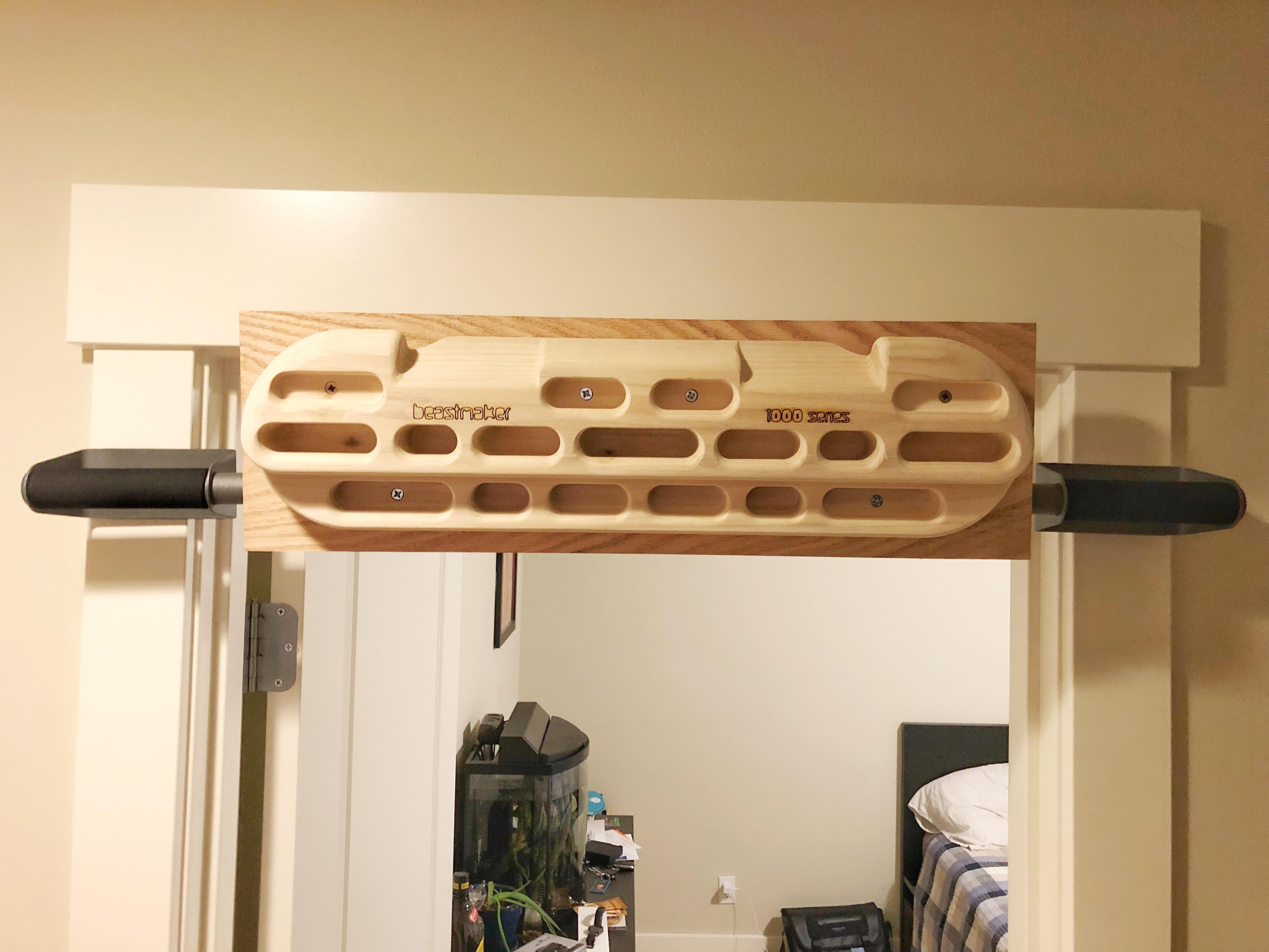 Mounted my new beast maker 1000 to the only pull up bar that fits our