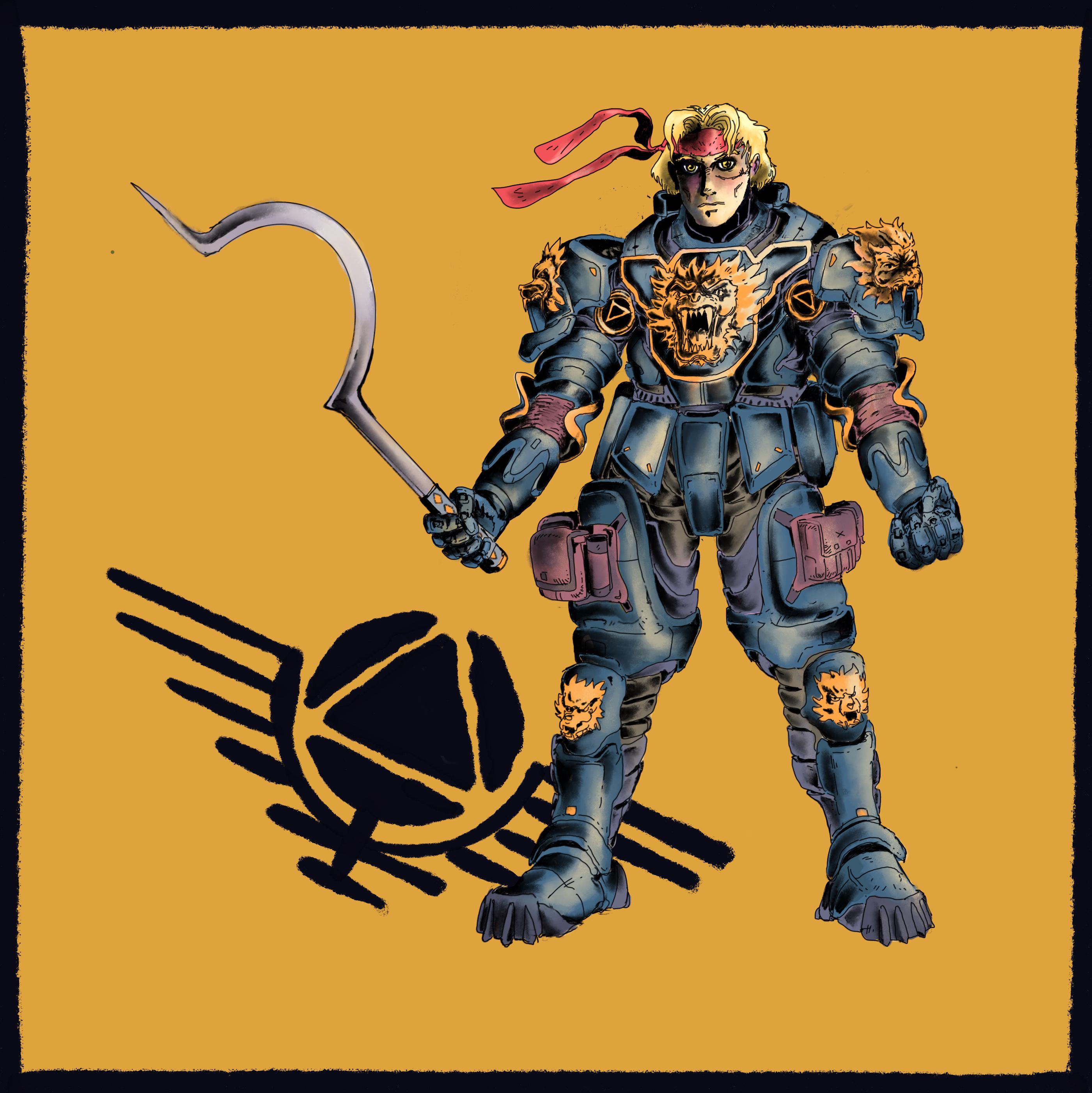 Darrow Au Andromedus in House Augustus type PulseArmor (Circa Augustus