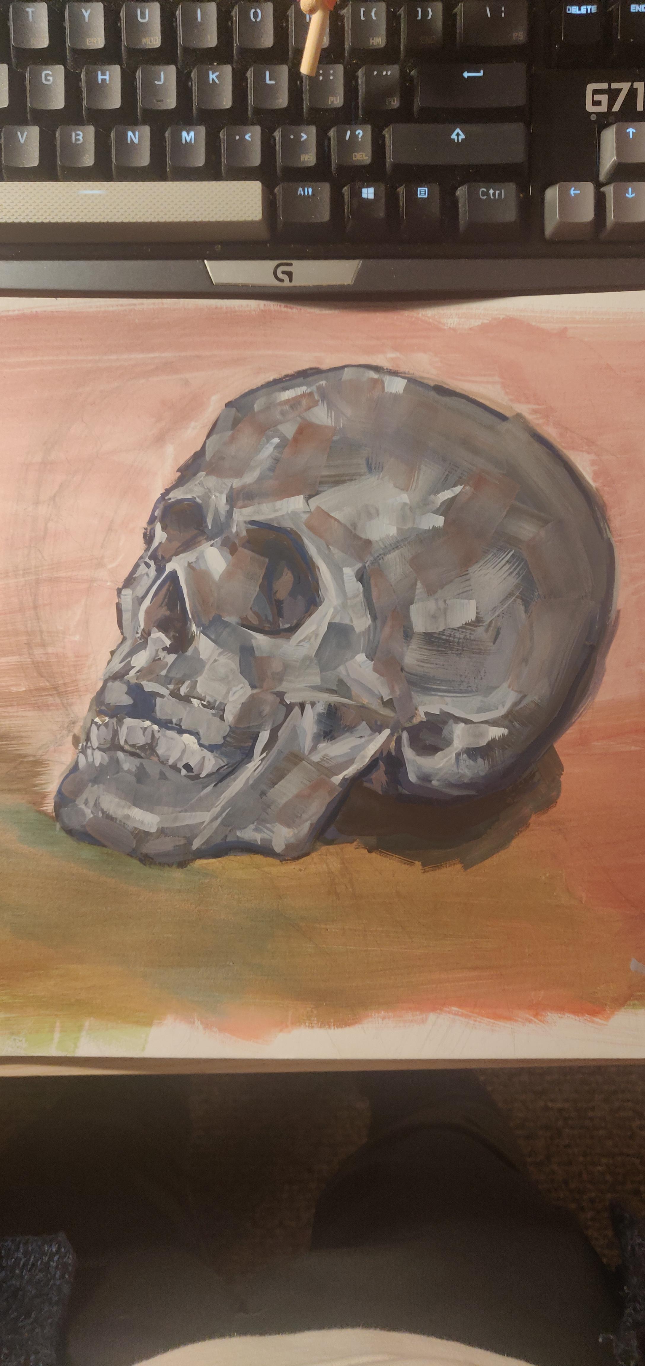 I'm completely new to gouache and trying to achieve a more blocky style