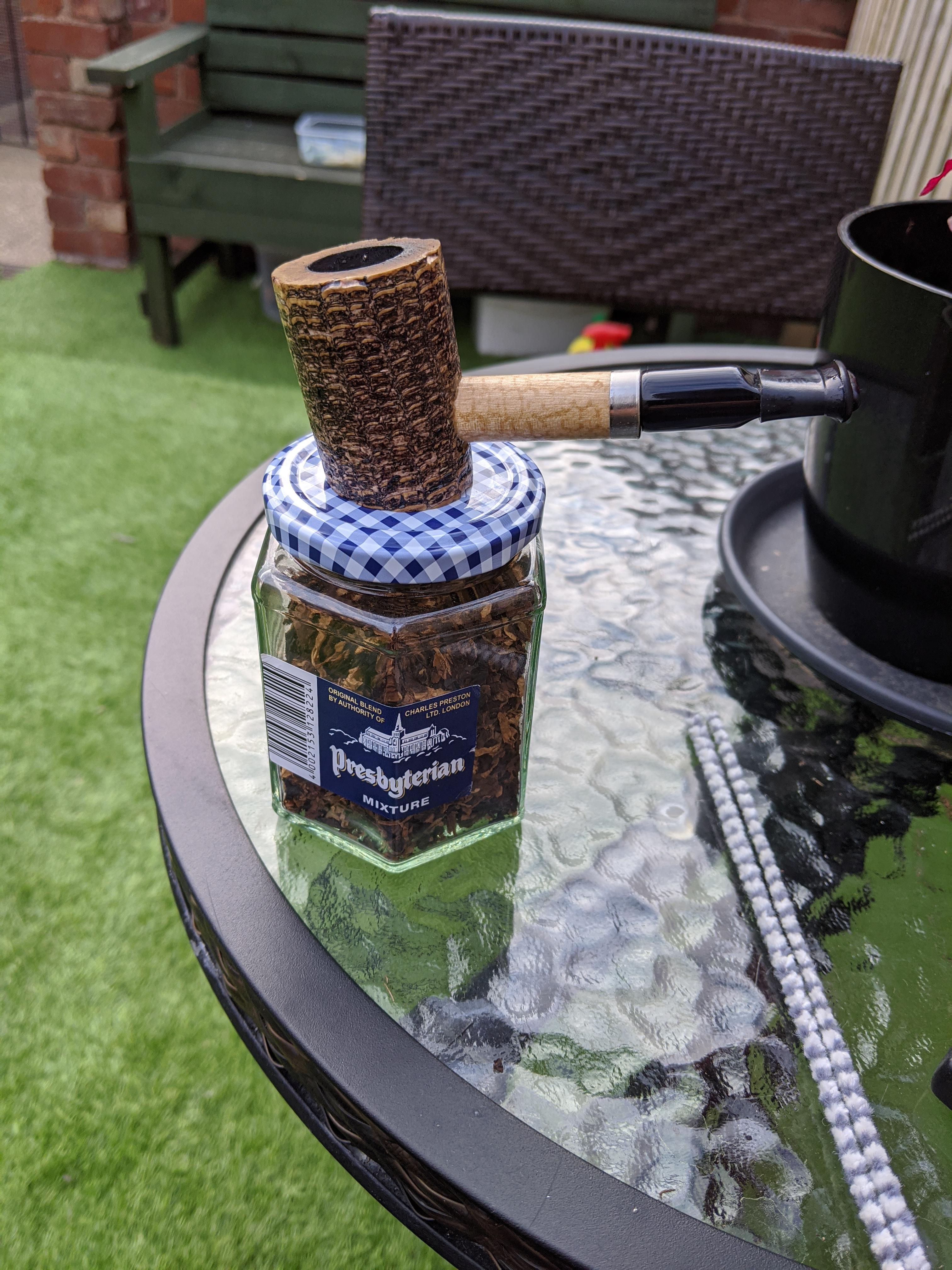 Some Presbyterian mixture in a Dagner corn cob on this cool Yorkshire