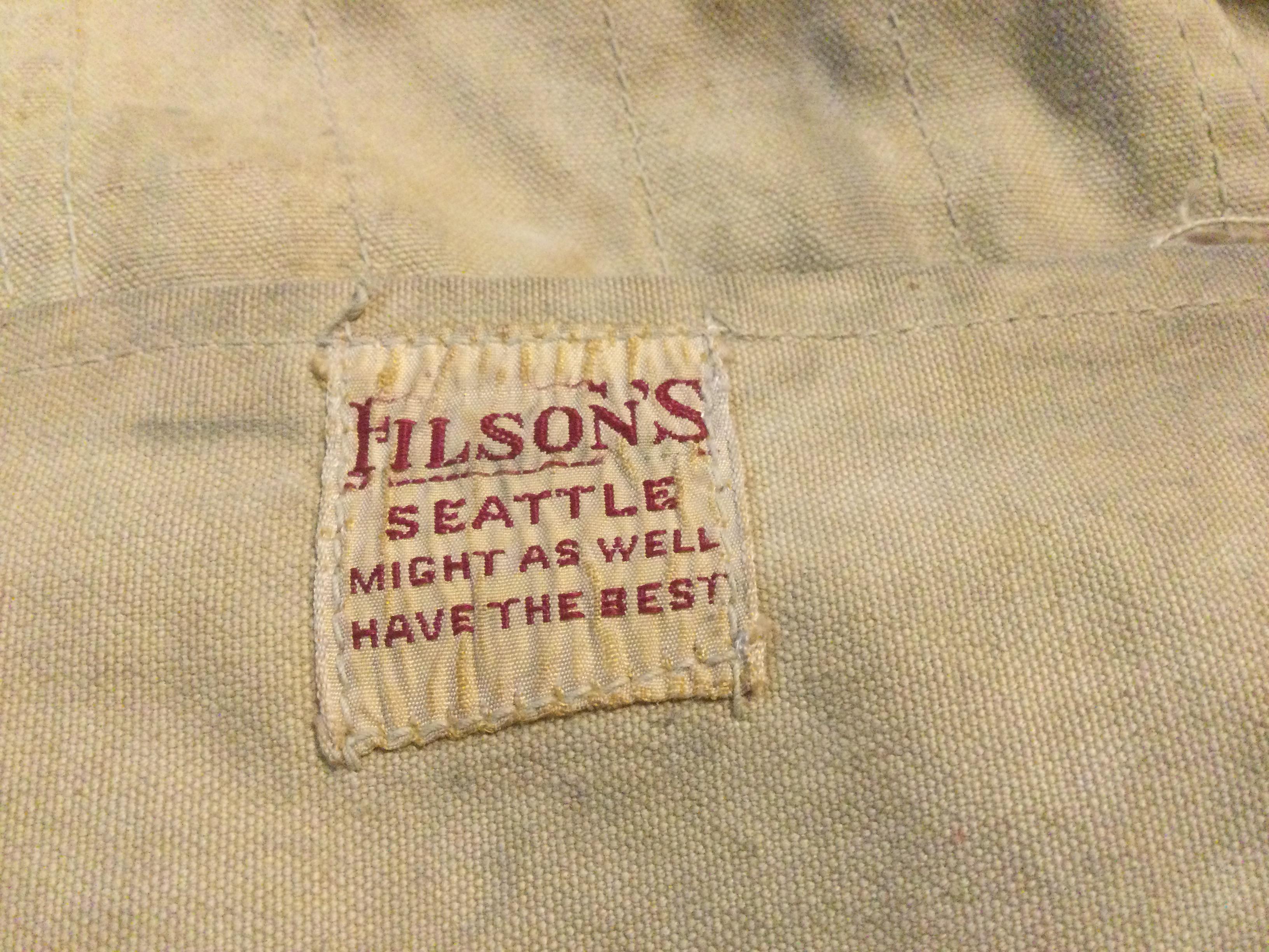 Has anyone ever seen this tag? “Filson’s” found on an old vest. Trying