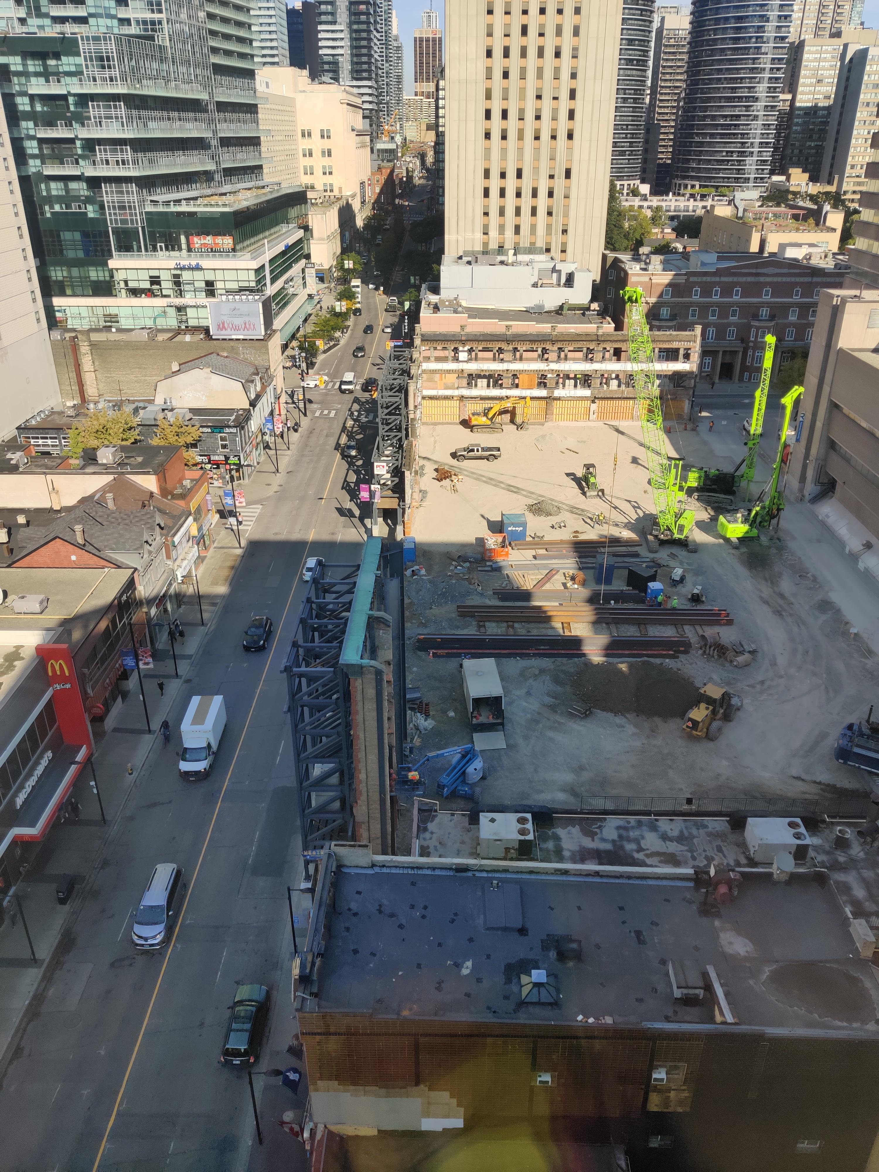 Yonge Street Northbound from Ryerson SLC 8th floor. (Ignore this pic. I