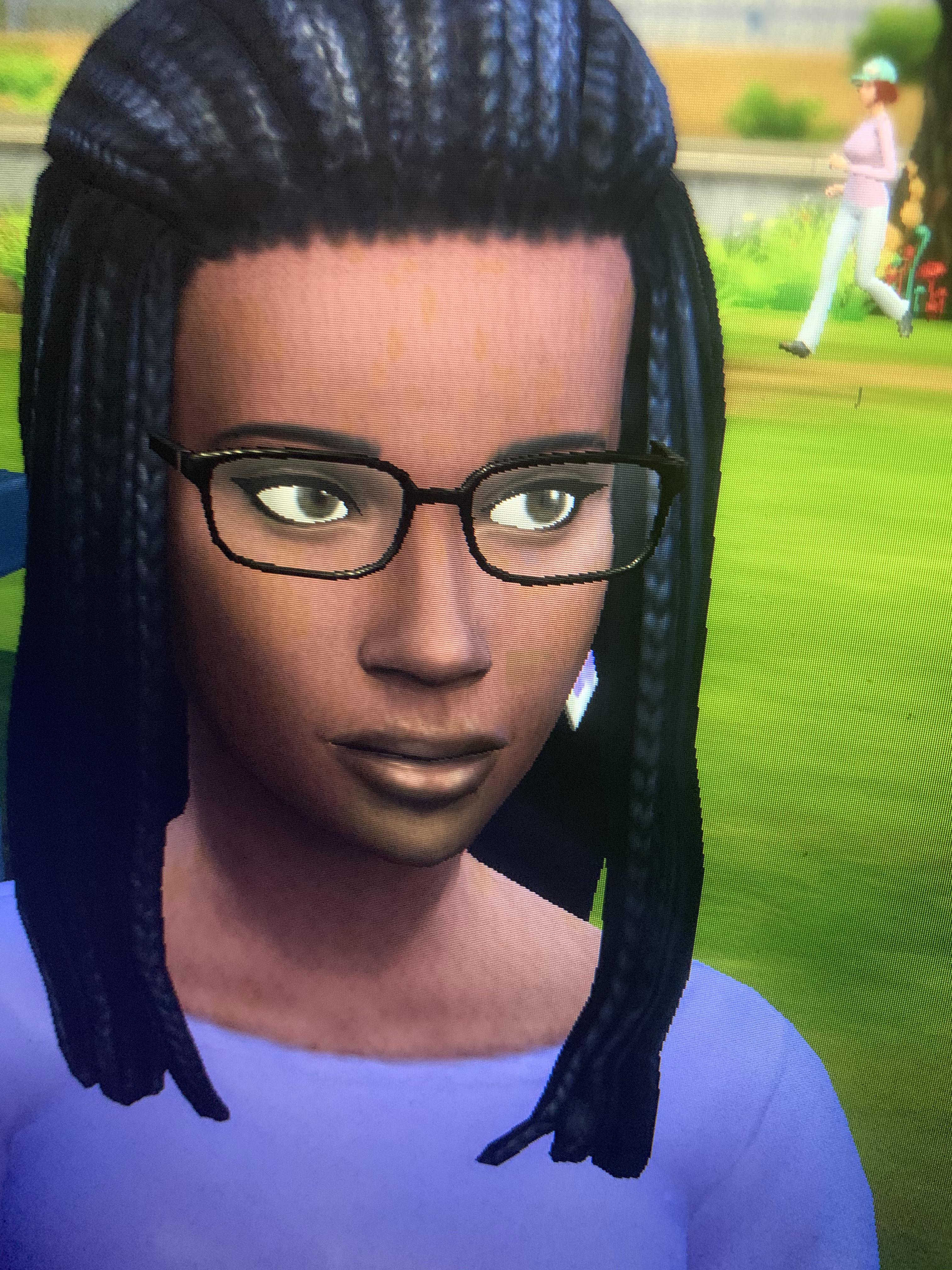 Why does my sim look kind of scaly/greenish? Has this happened to