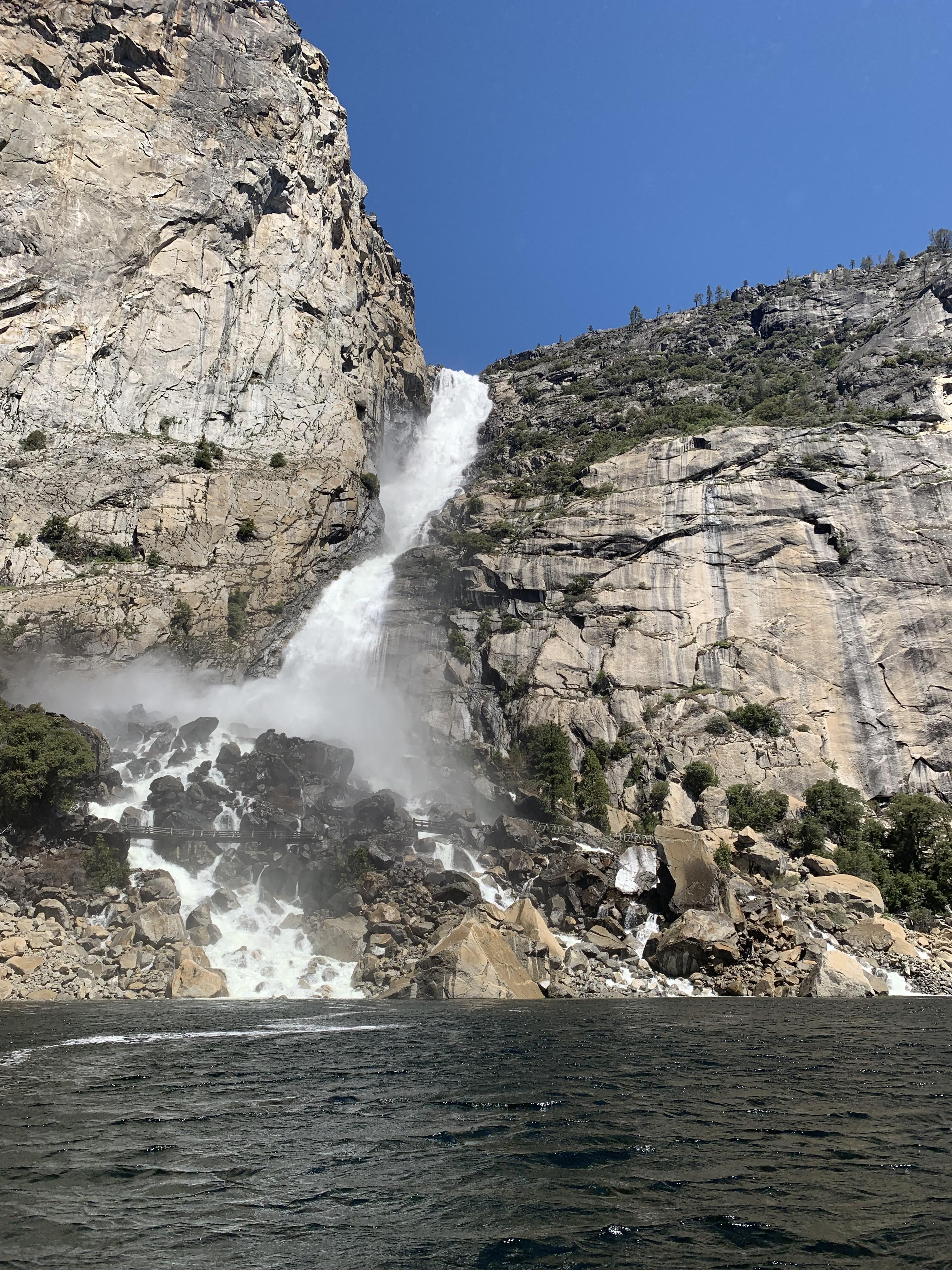 Wapama Falls from Hetch Hetchy Reservoir 4/28 Yosemite