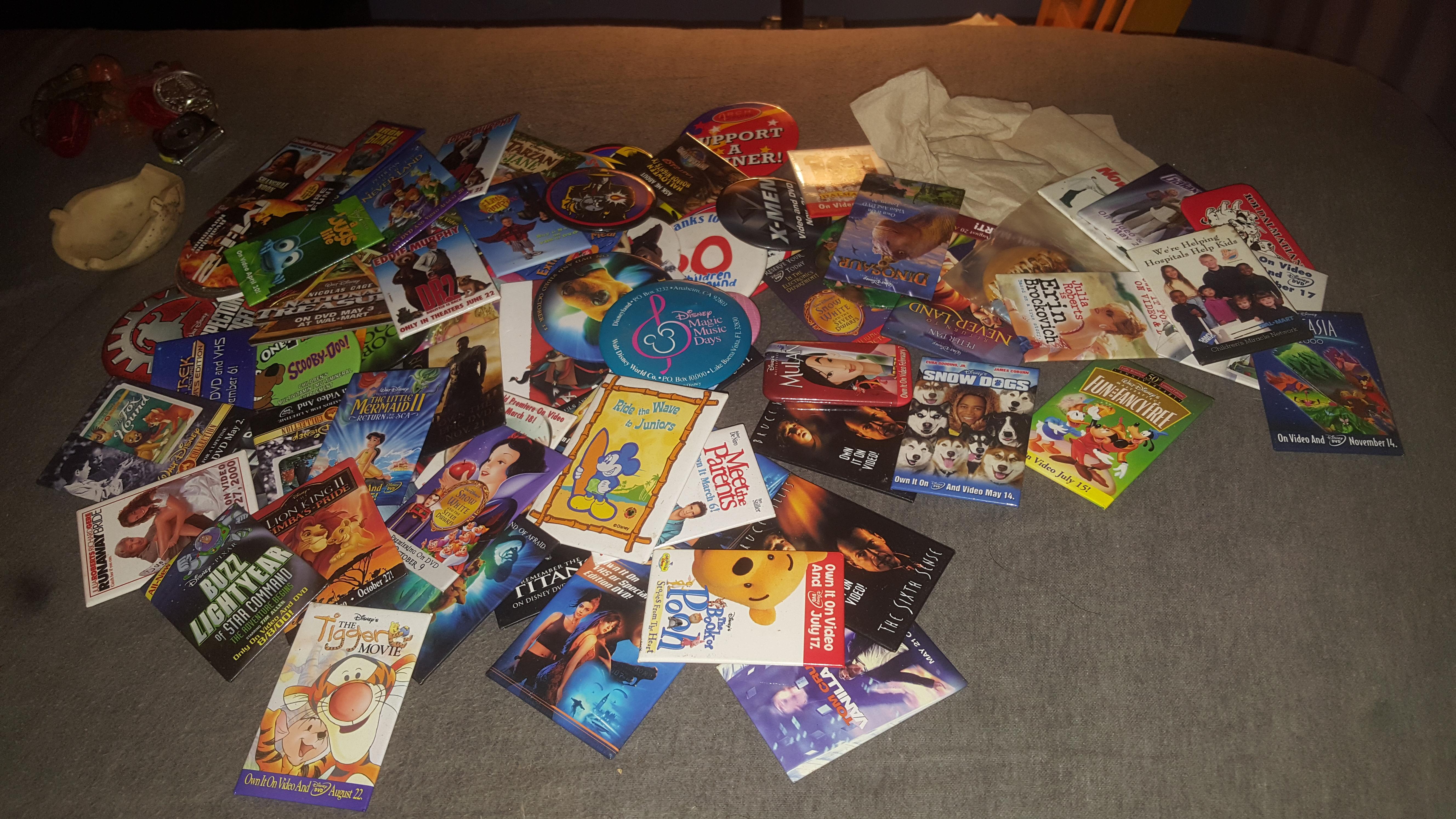 Not technically vhs but related, I bought this collection of movie advertisement pins