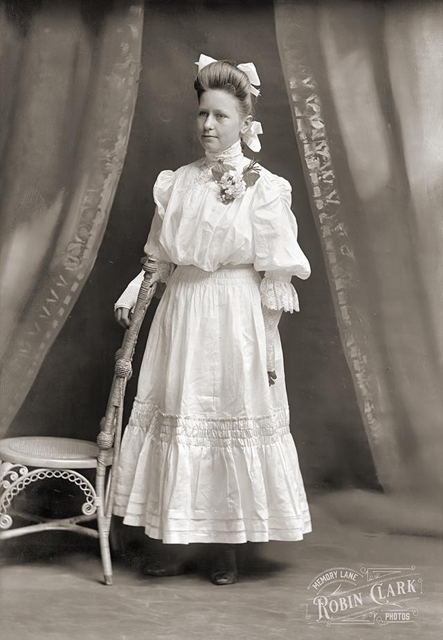 This portrait from my glass negative collection, depicting a woman