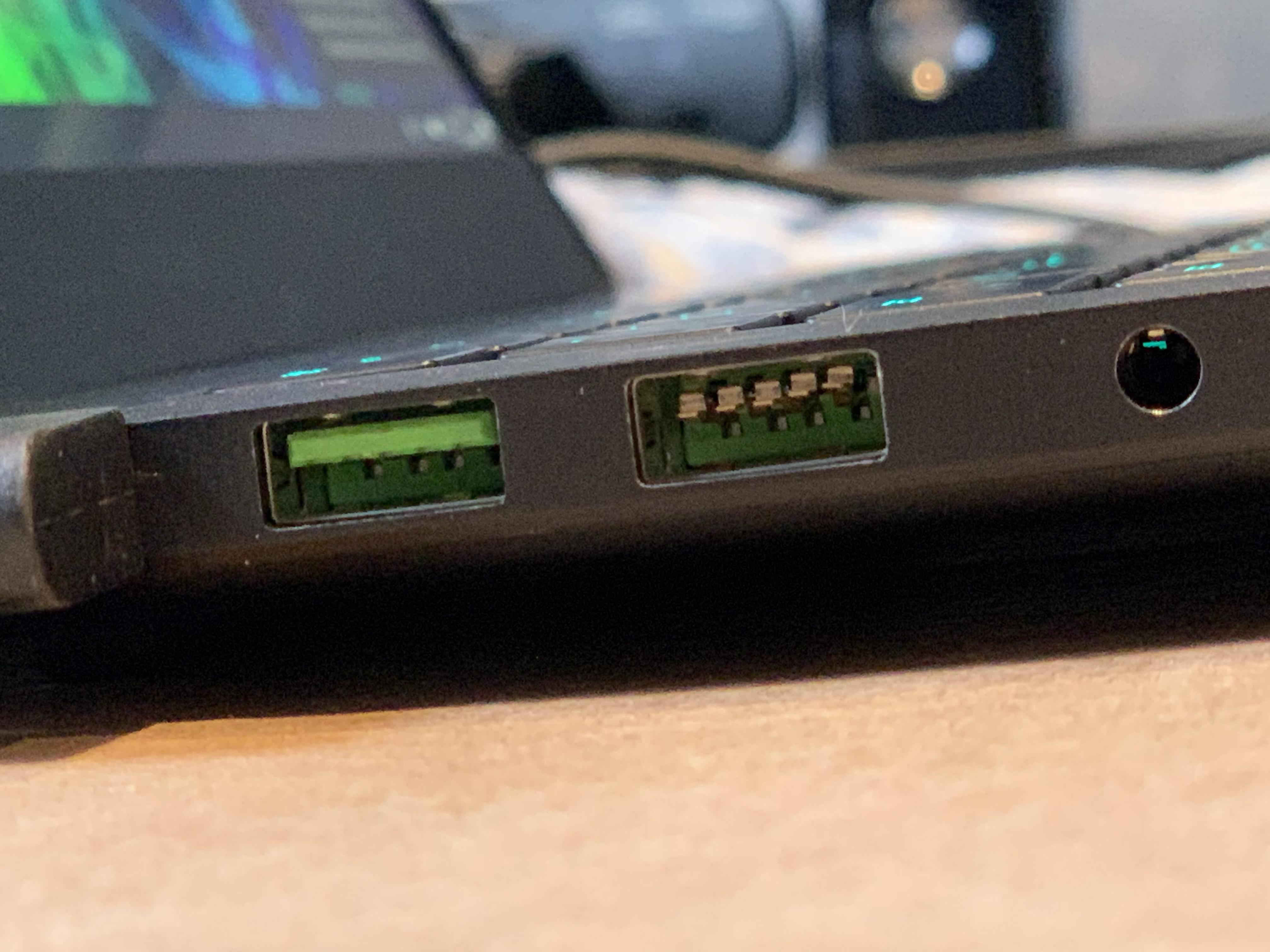 I got a Razer Blade 15 from Amazon Warehouse, the USB