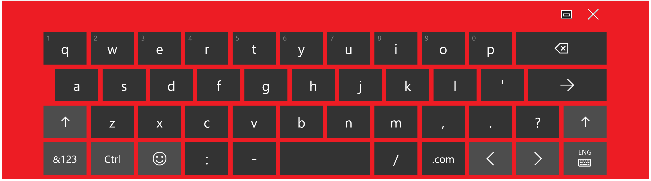 The backdrop of the touchscreen keyboard is a perfect candidate for