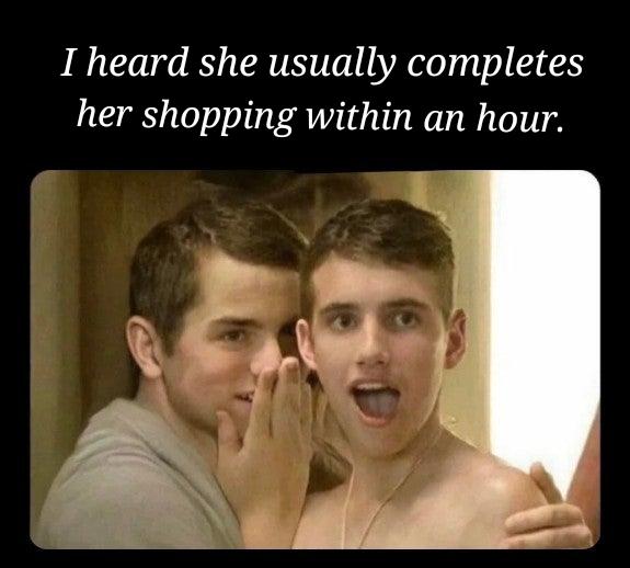 Girl whispering in other's ear. But the male version
