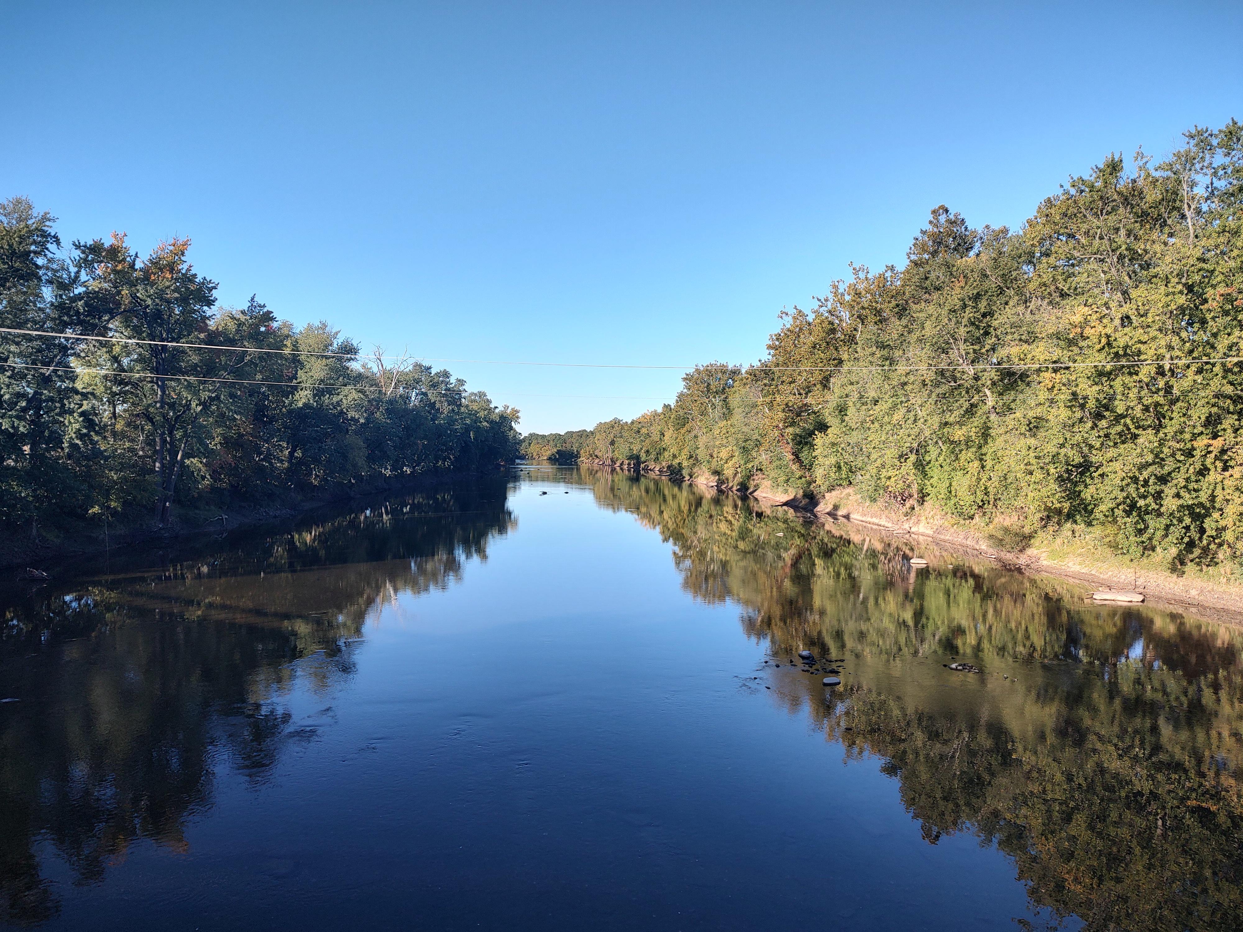 overlooking the Maumee River at the Cecil Bridge on county road 105 in