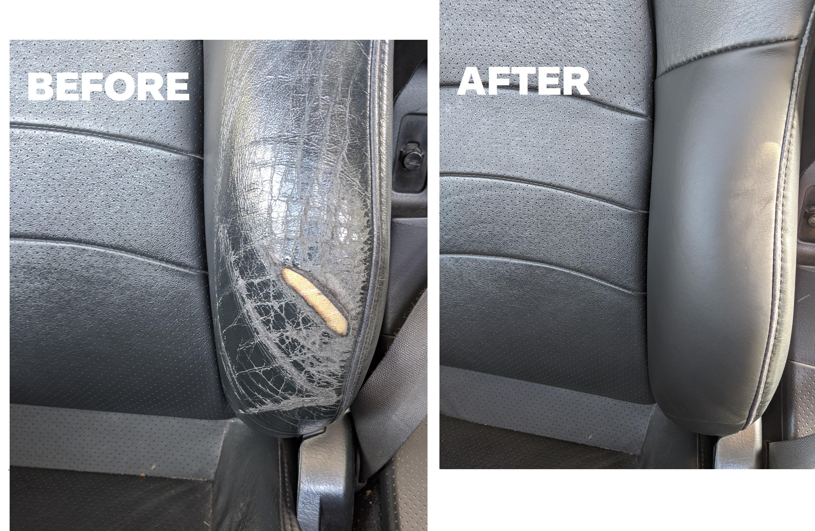 275 AP1 torn seat repair (before and after) r/S2000