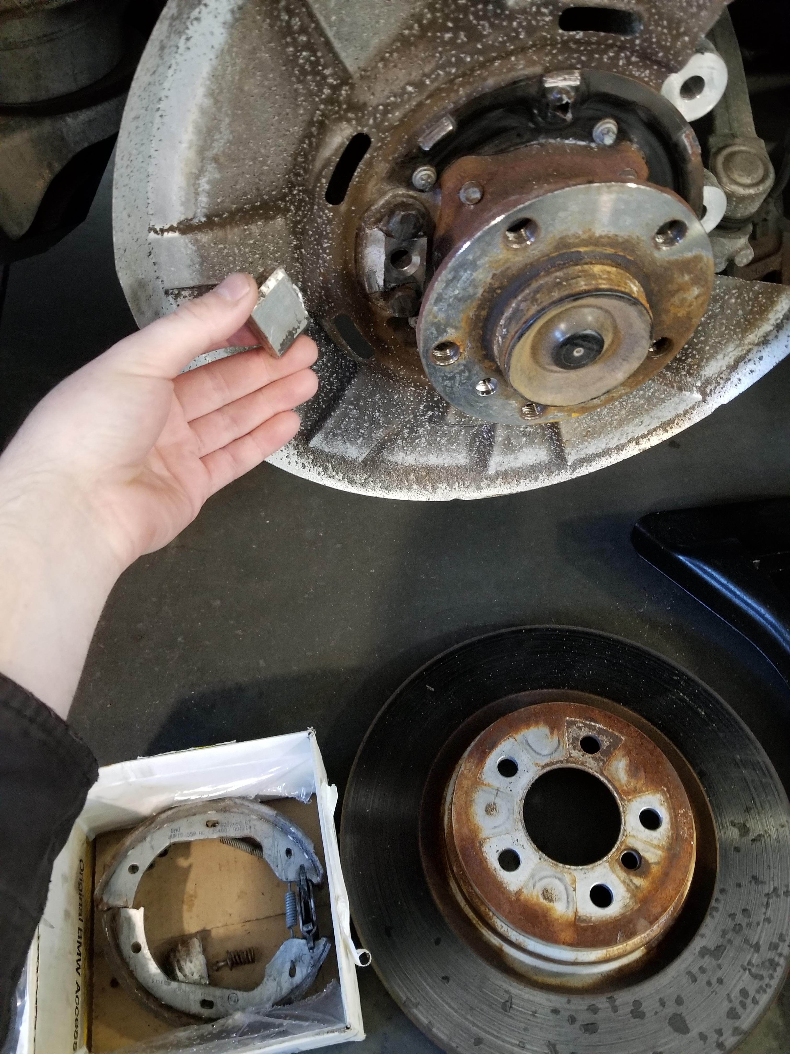 This is why you take off the emergency brake before towing. 15 bmw