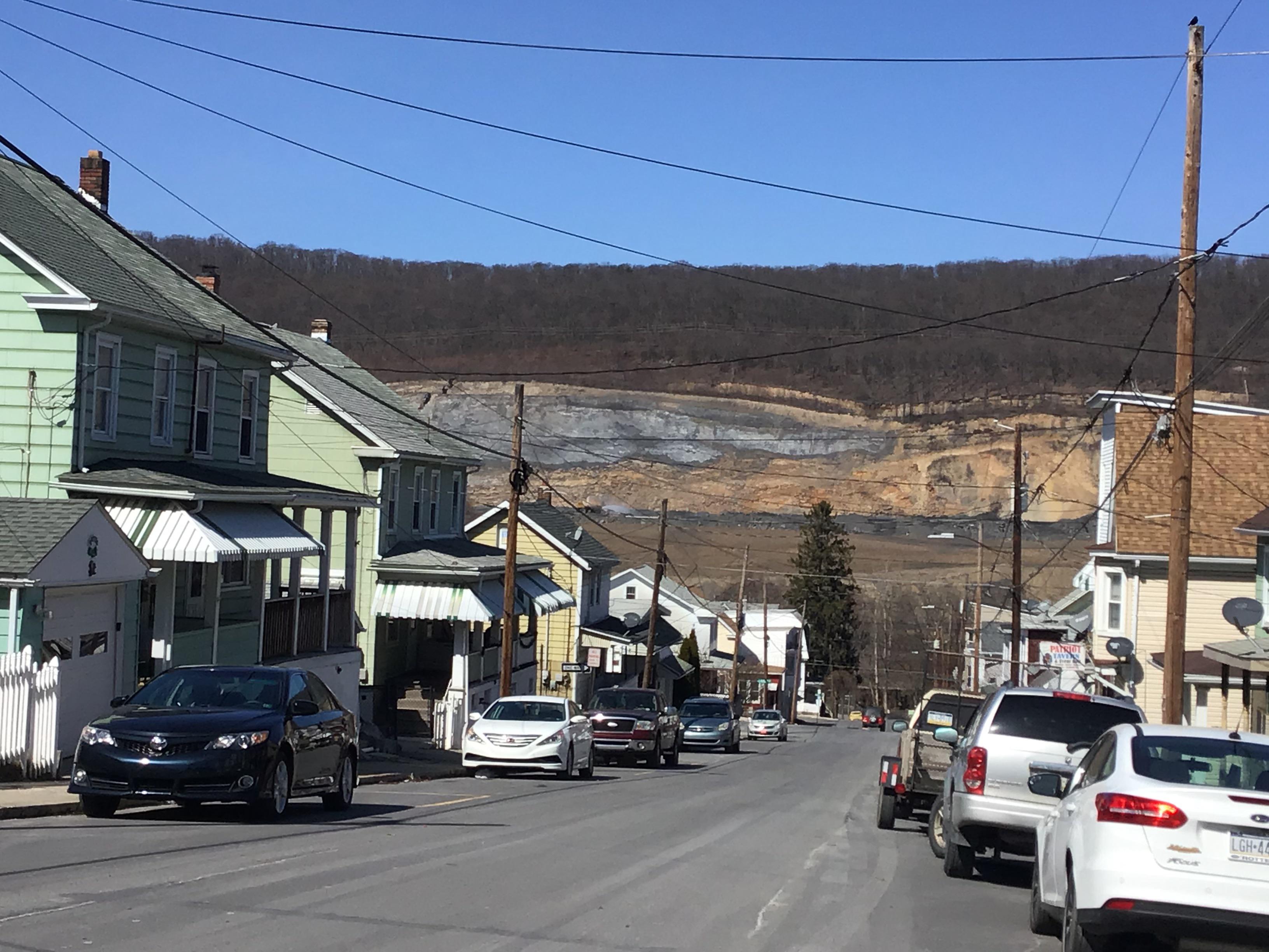 Coaldale, Schuylkill county with coal industry in the horizon