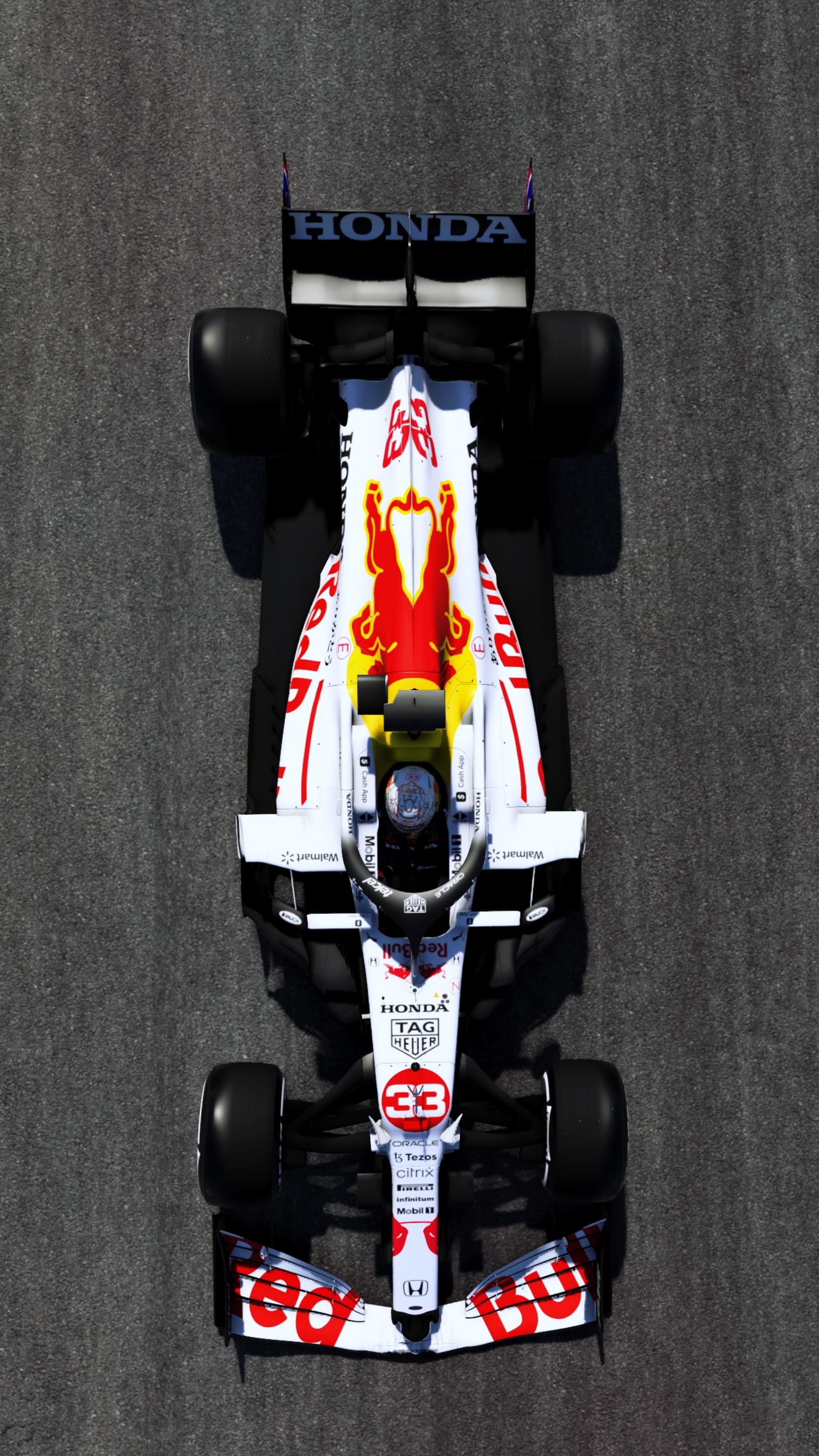 Couldn't find a good phone background of the white Red Bull livery so I