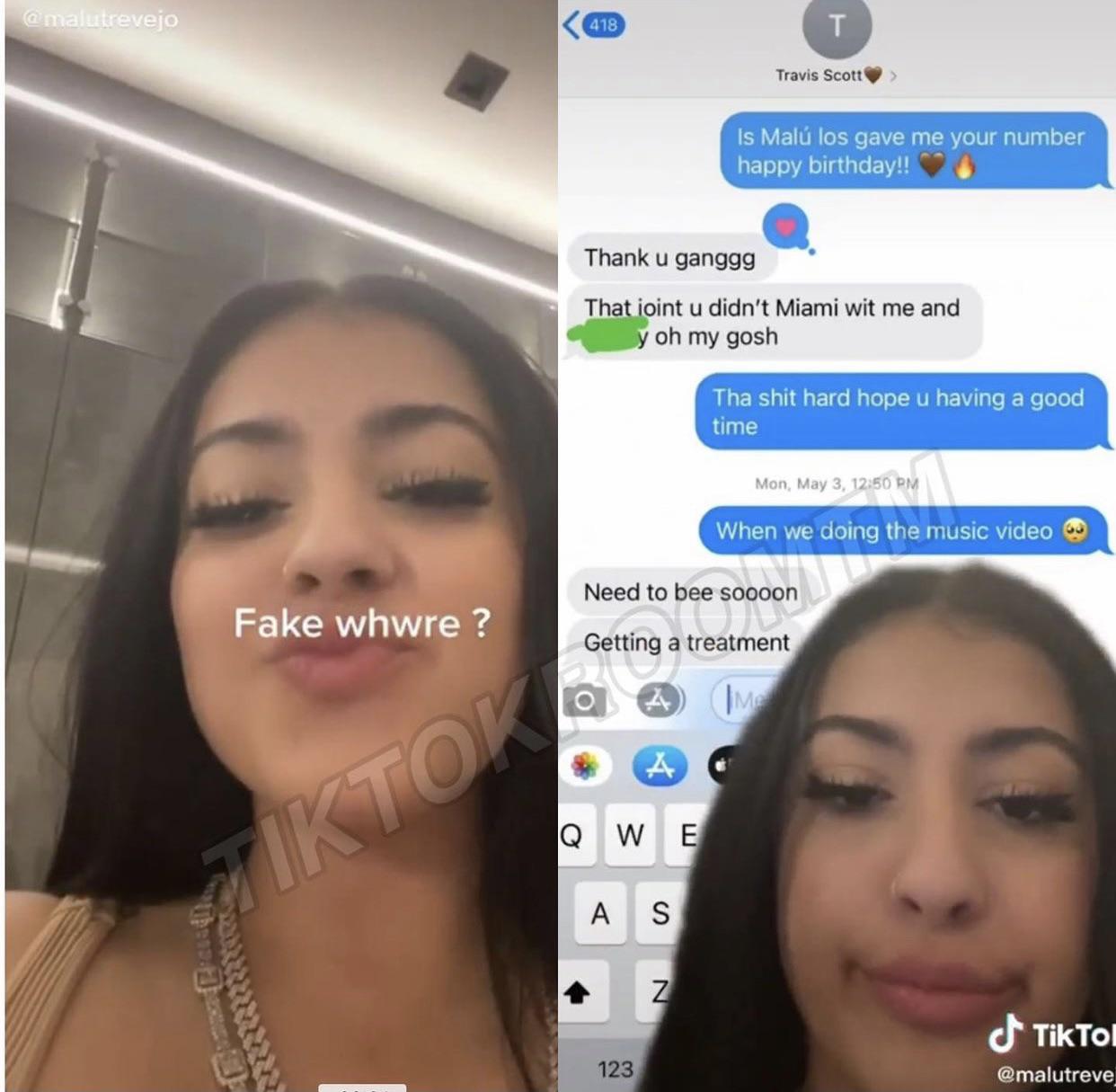 Malu posts messages between her and Travis r/KUWTK