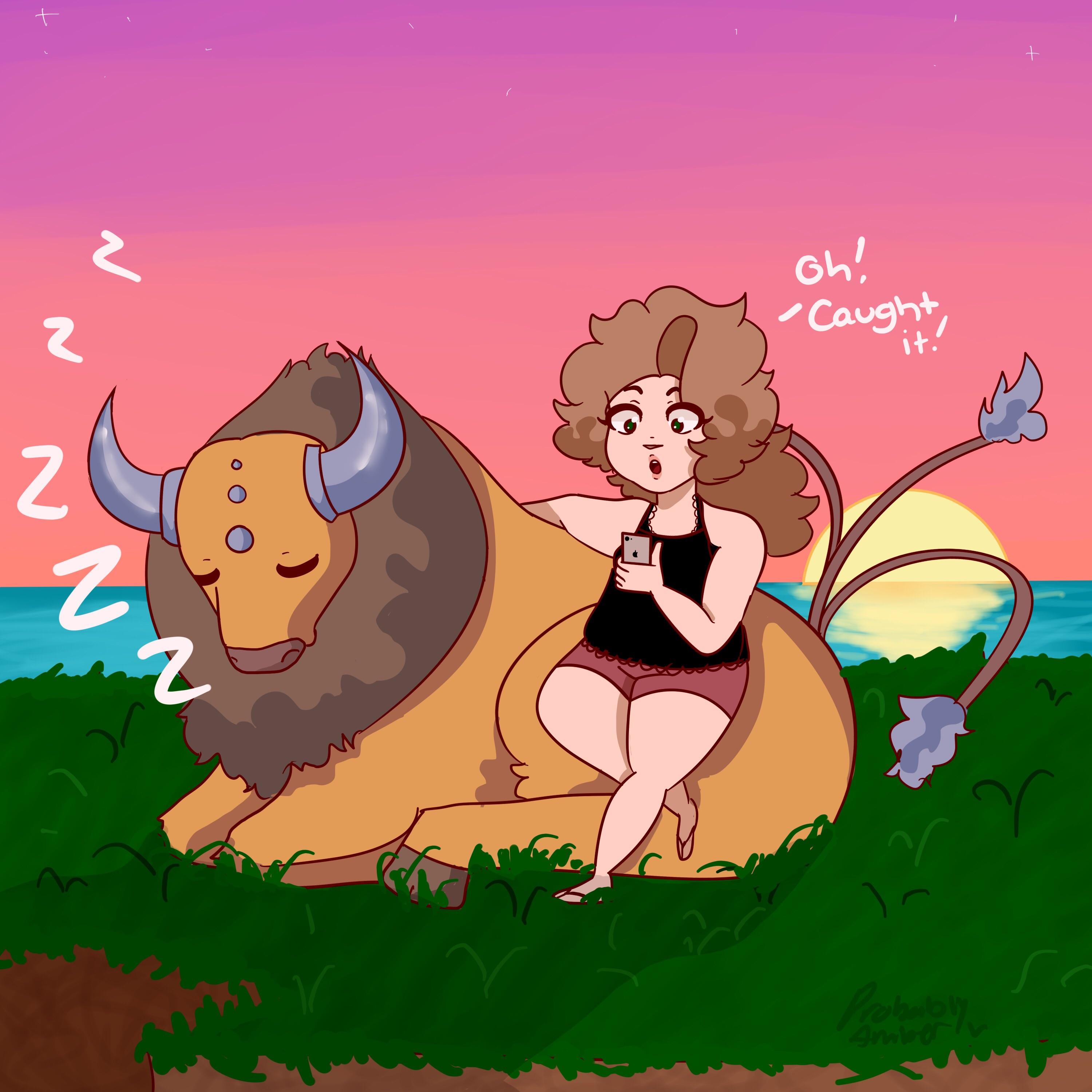 Started playing Pokémon Go again, and Tauros is my big baby right now