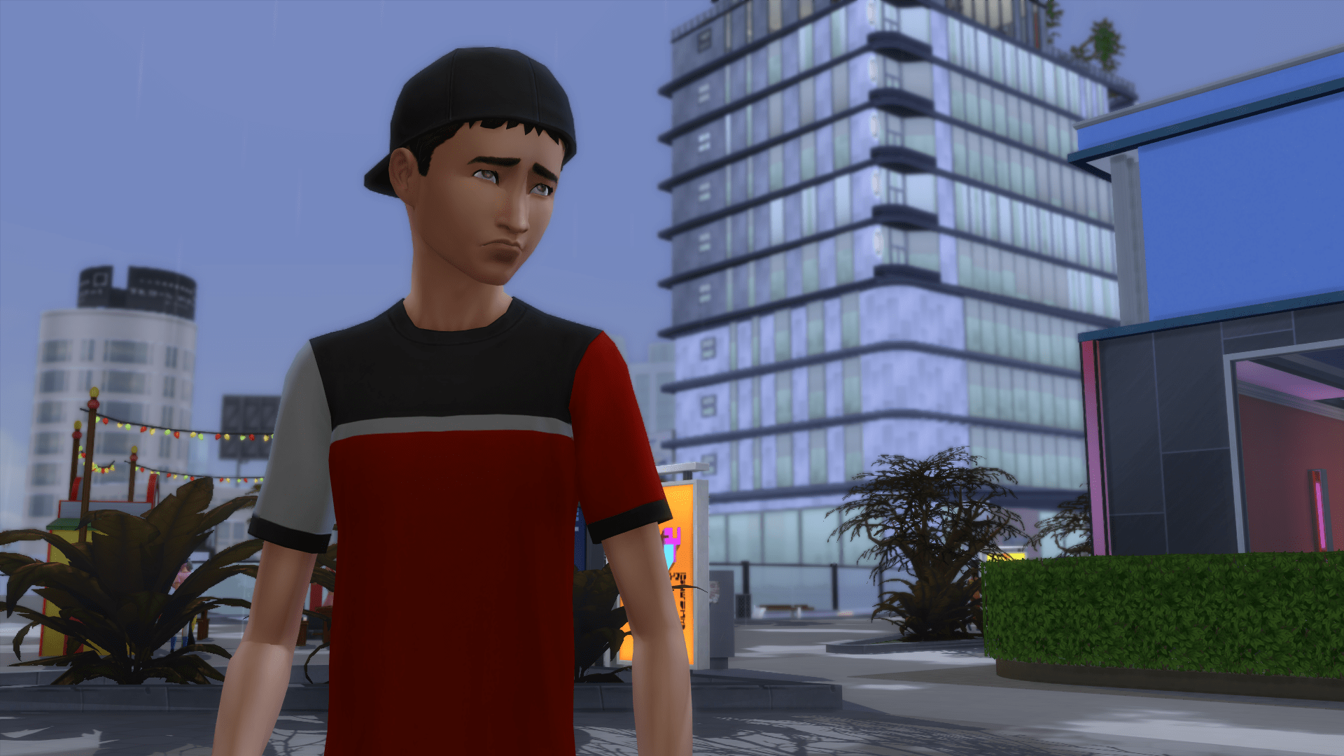 His mom decided to "shower in the rain" in front of everyone Sims4