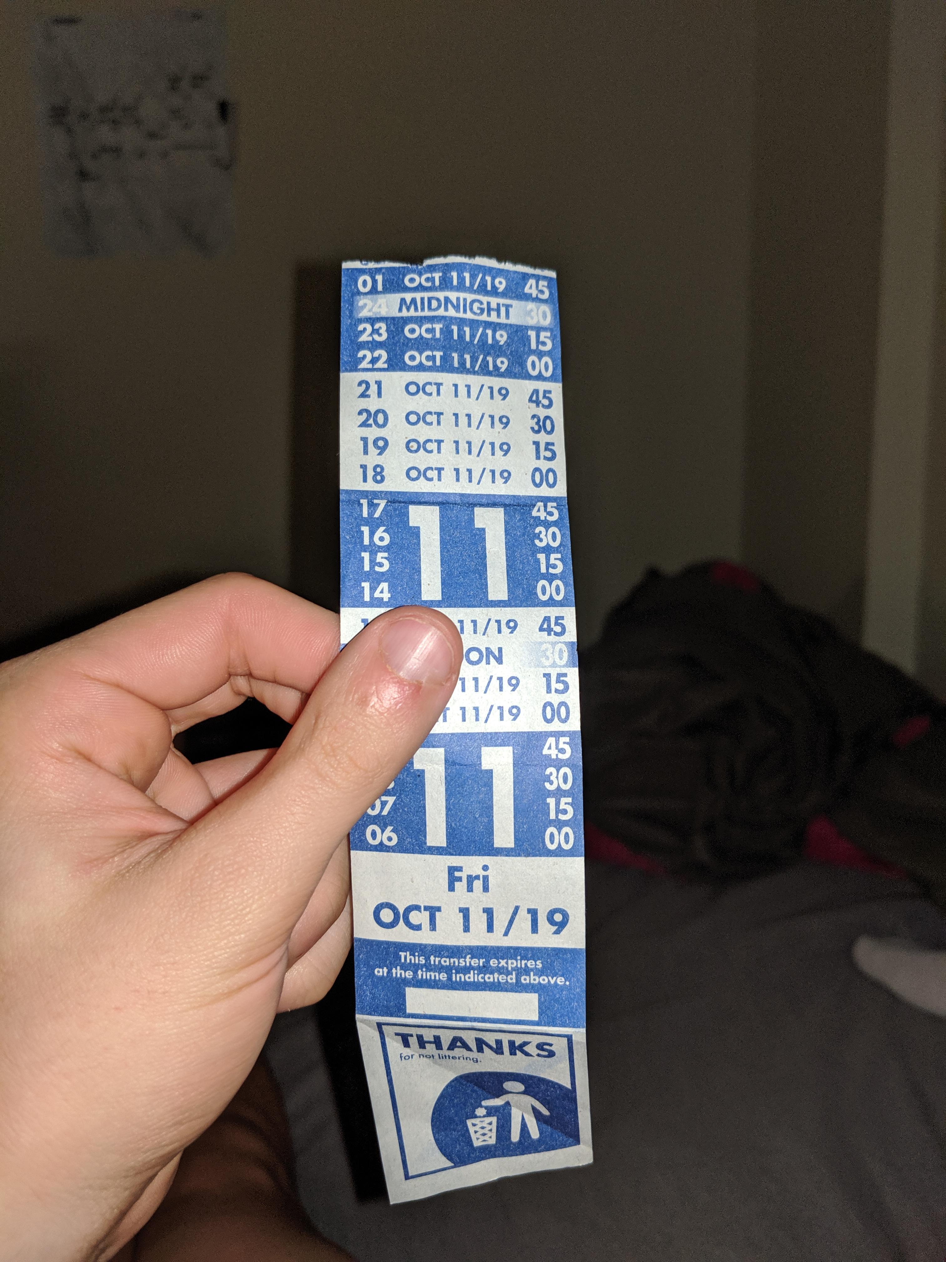 How do I read this fare and validate it when I go on another bus; I'm