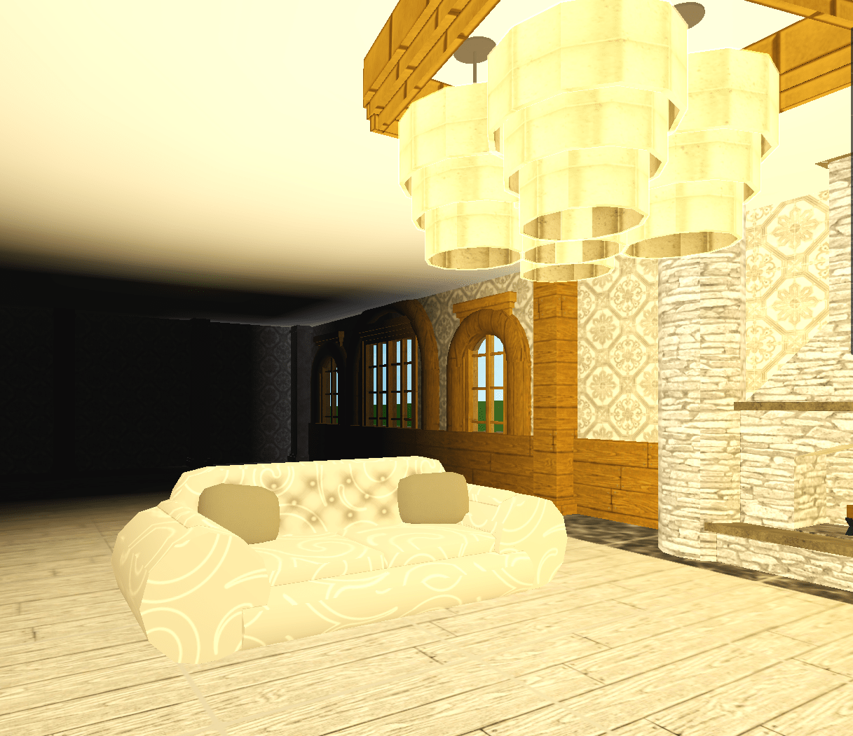 custom sofa I made with new shapes. r/Bloxburg