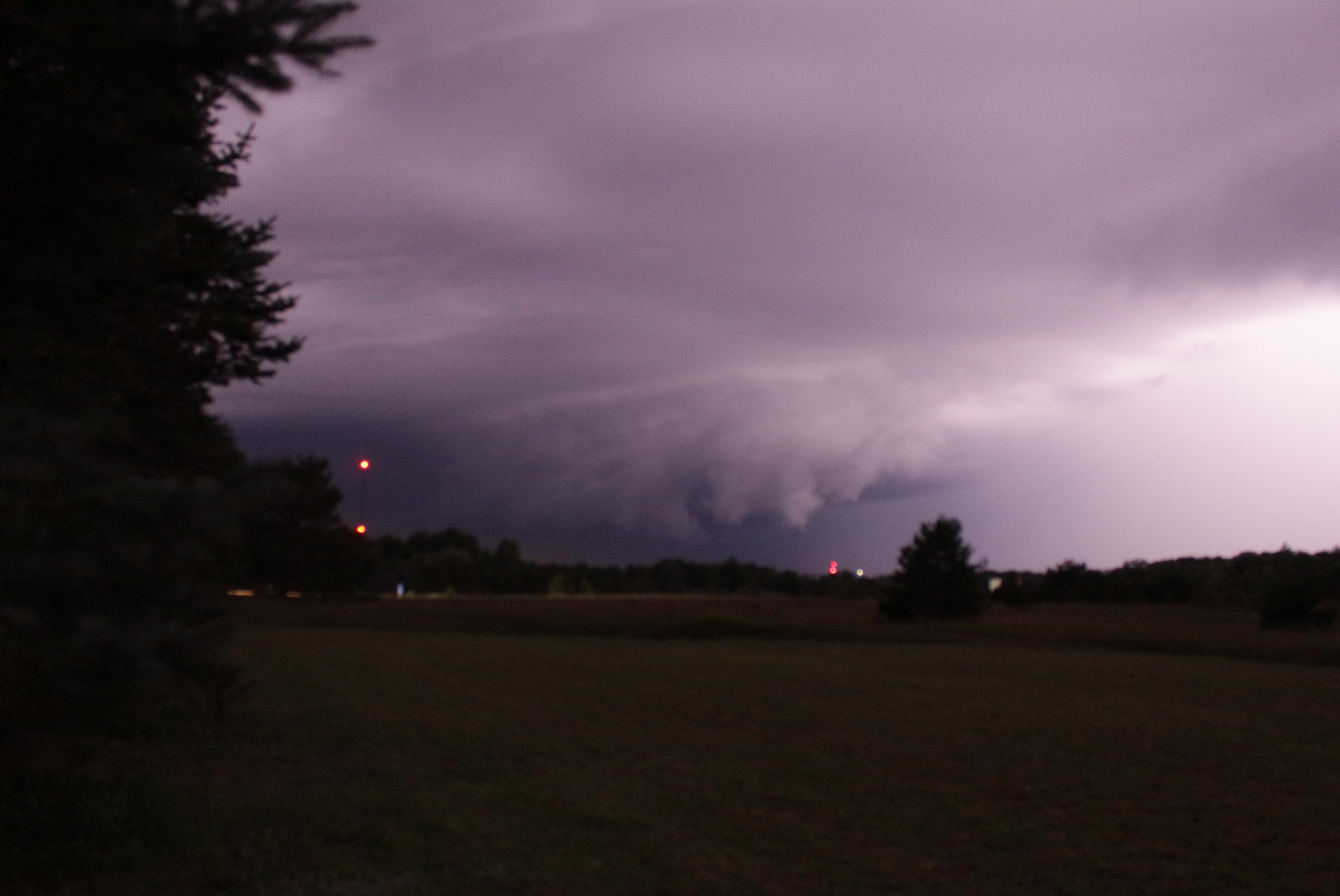 An almost tornado over Vanderbilt, MI. last night. r/Tornadoes