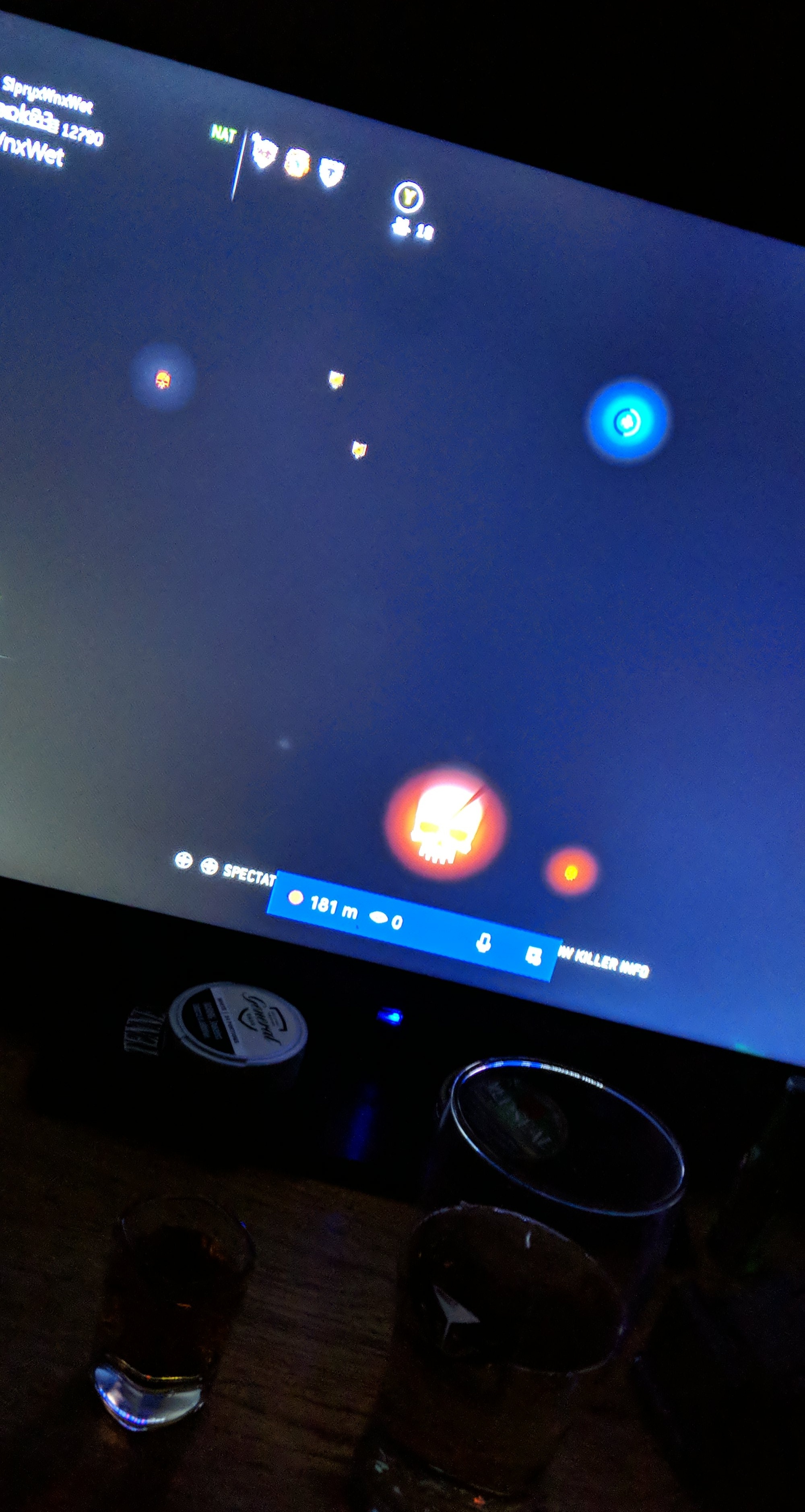 My screen turned black. Won 3 fights and we won the match. Elimiation