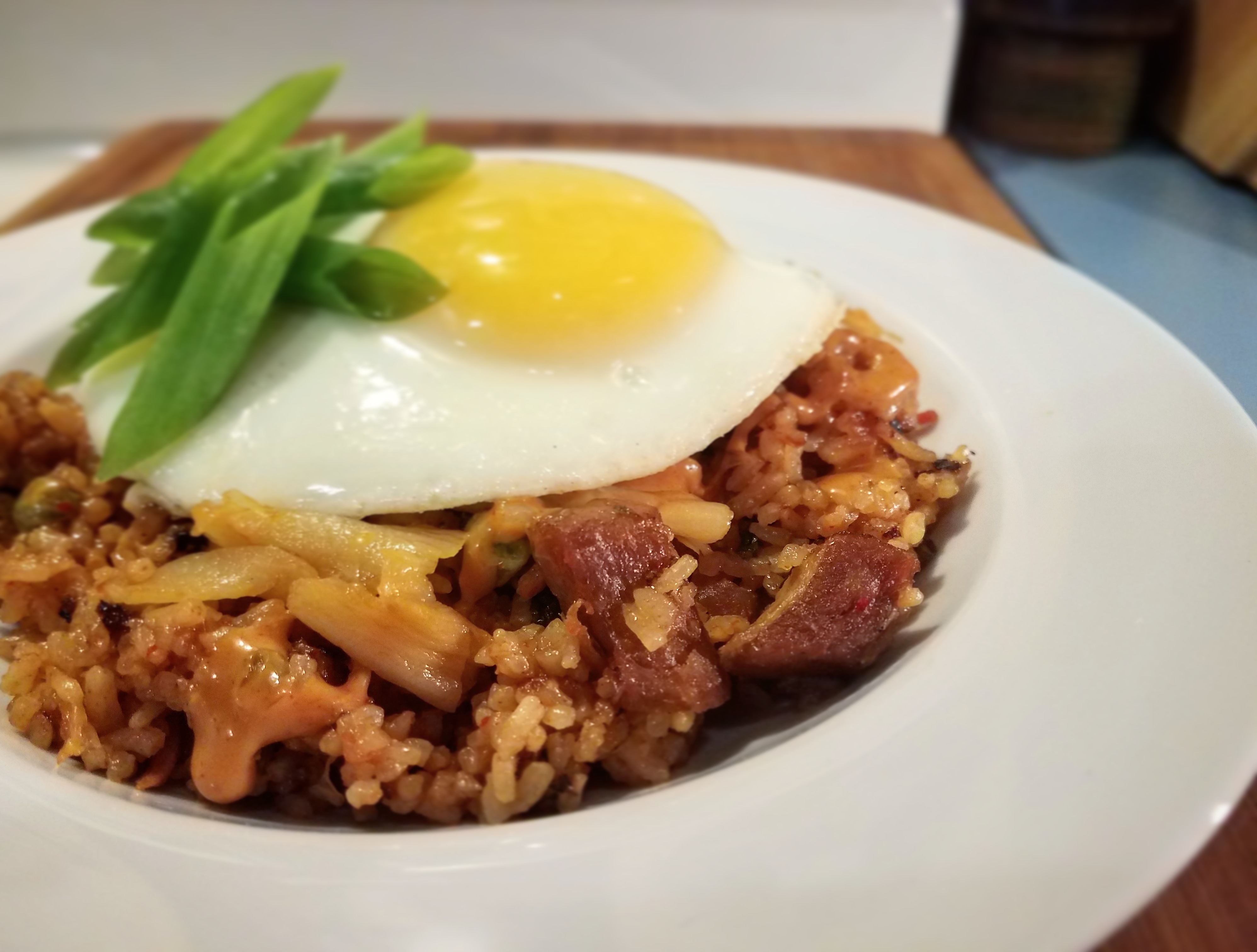 [Homemade] Kimchi and Pork Belly Fried Rice r/food
