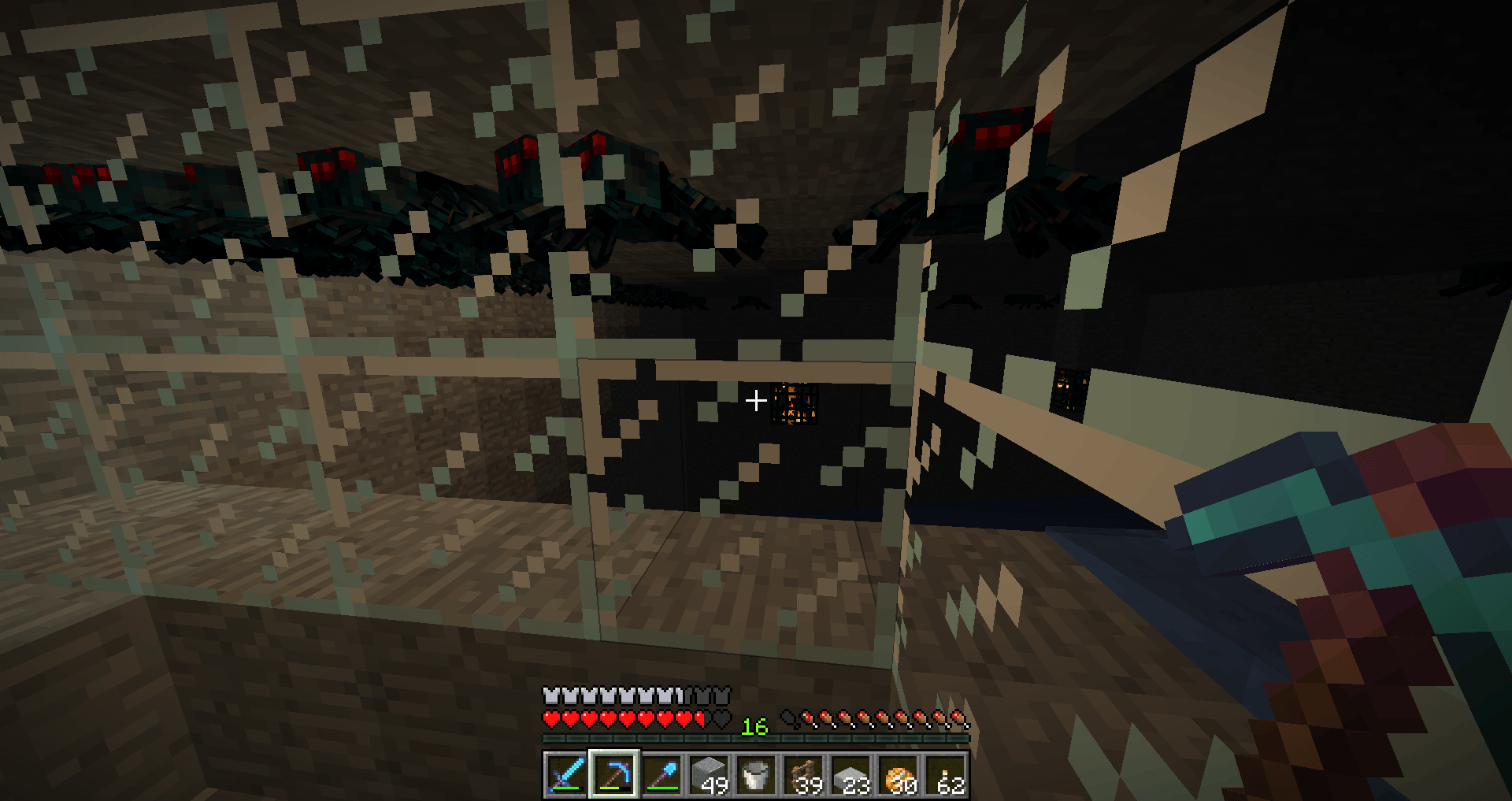 Having a problem building a cave spider farm. What can I do to stop them climbing the walls