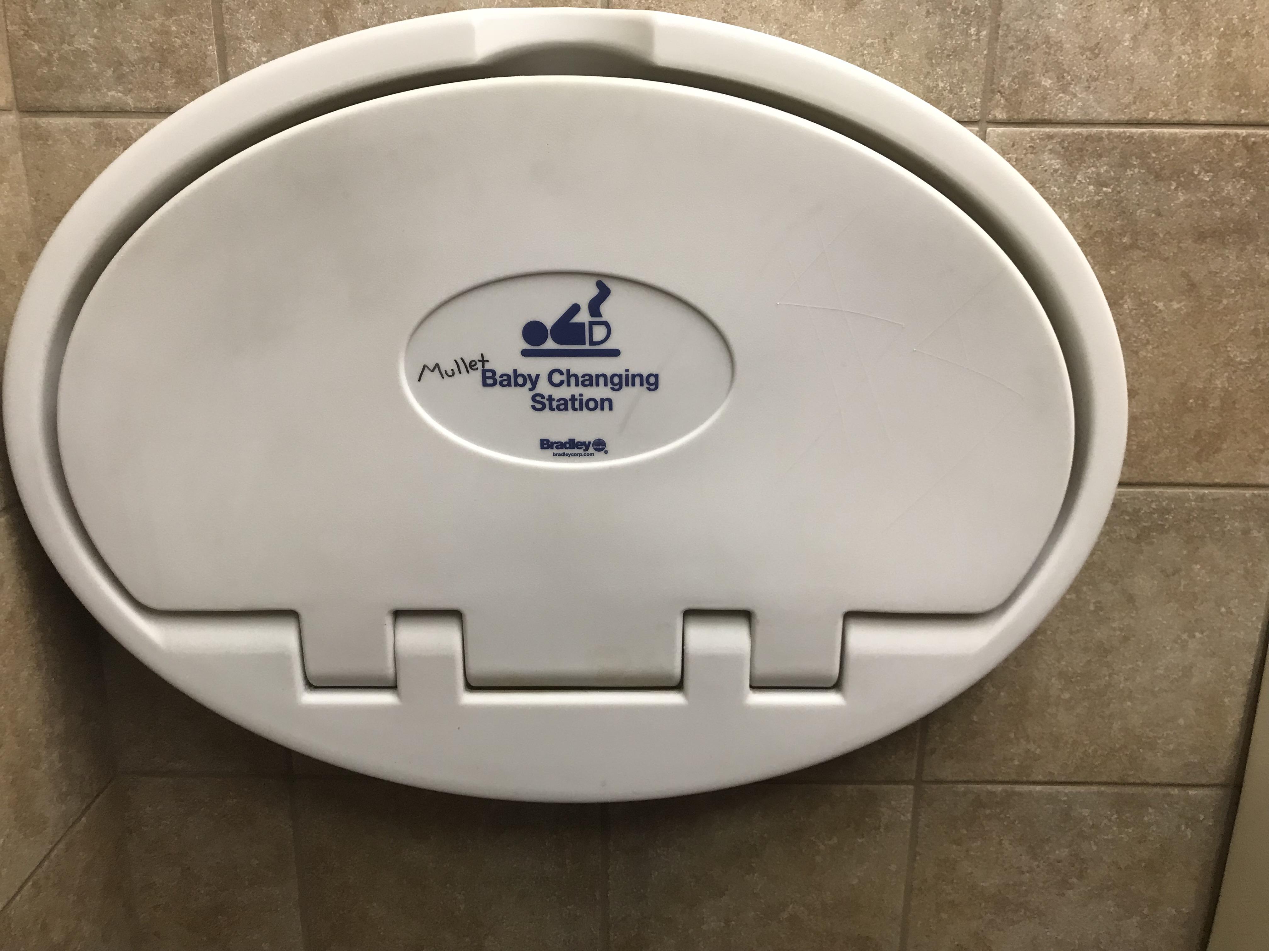 Saw this on a baby changing station “ mullet baby changing station