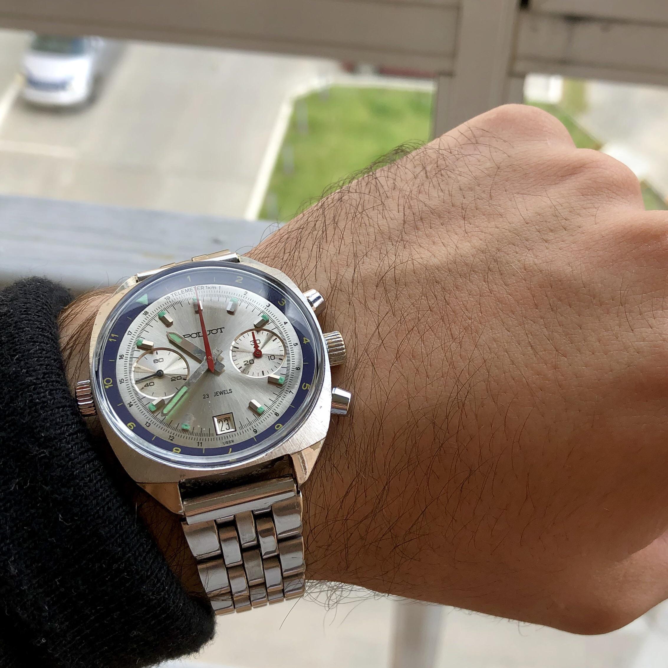 [Poljot] This vintage chrono is surprisingly a strap monster! : r/Watches