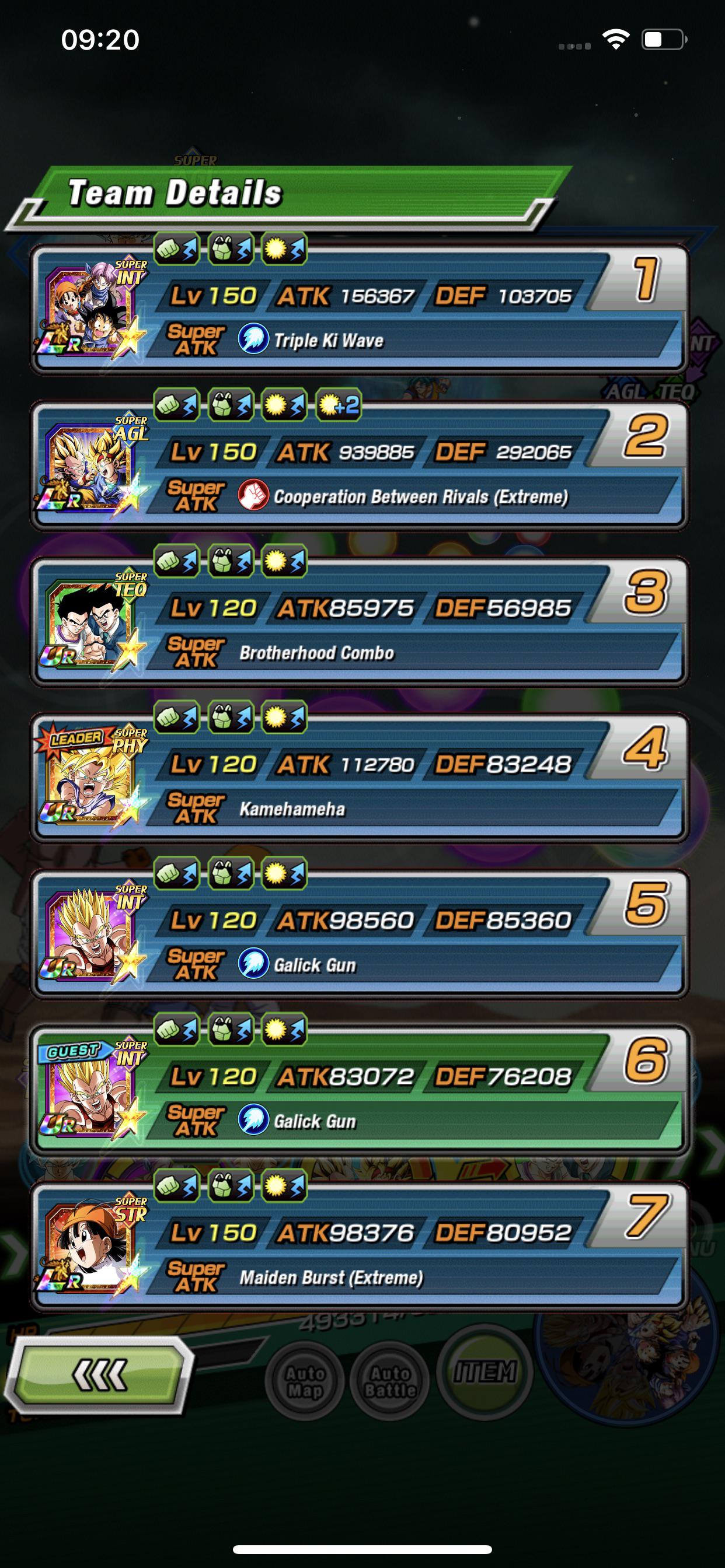 Full defensive skill orbs, fully built up, all link level 1, 170