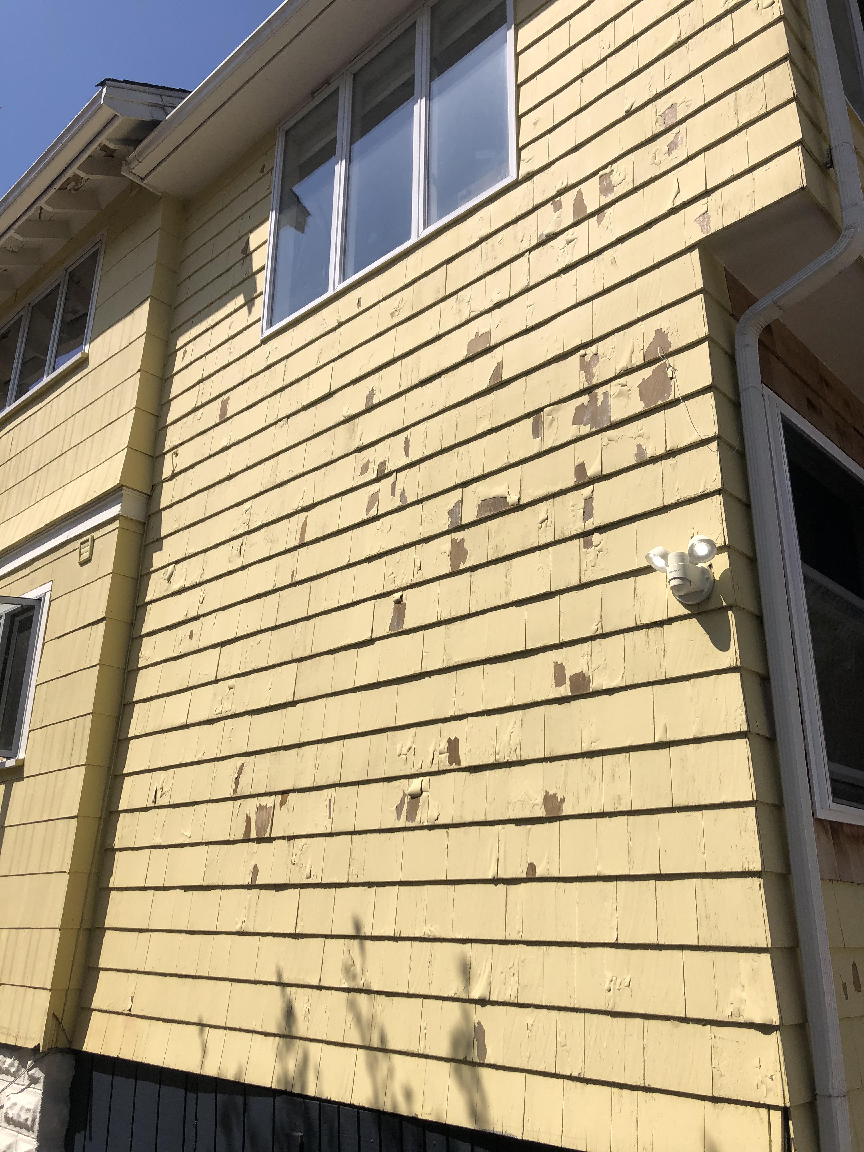 Peeling Paint On Wooden Shingles I had my house painted about five