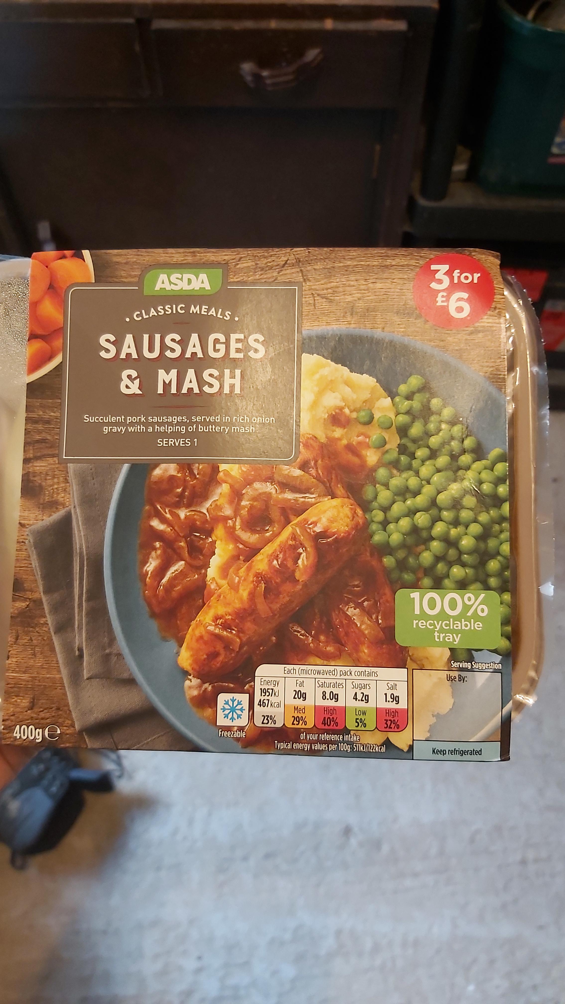 Found a sausage/mash ready meal with no expiry date. Guess I now know