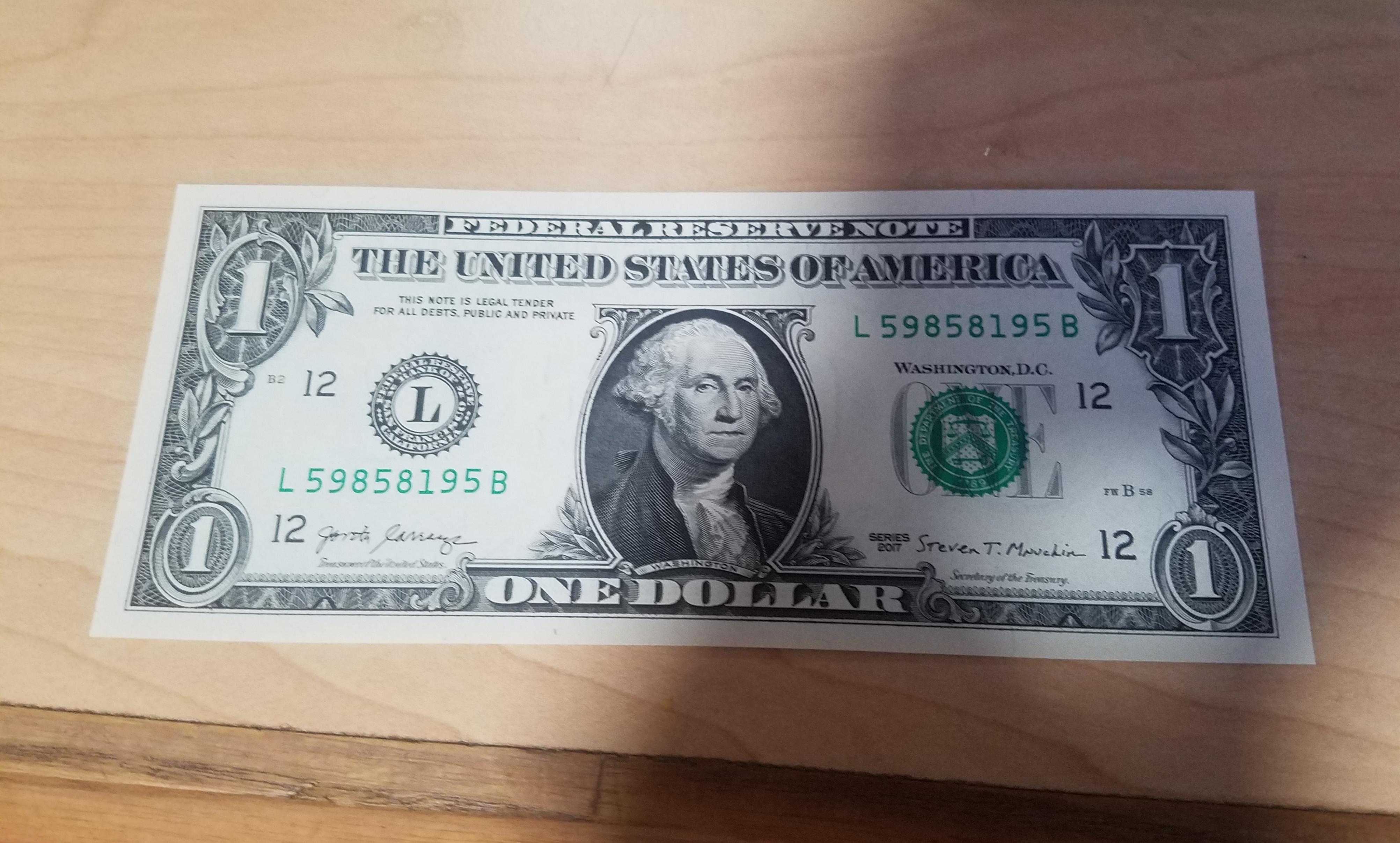 trinary bookend dollar bill I'm i right? r/papermoney