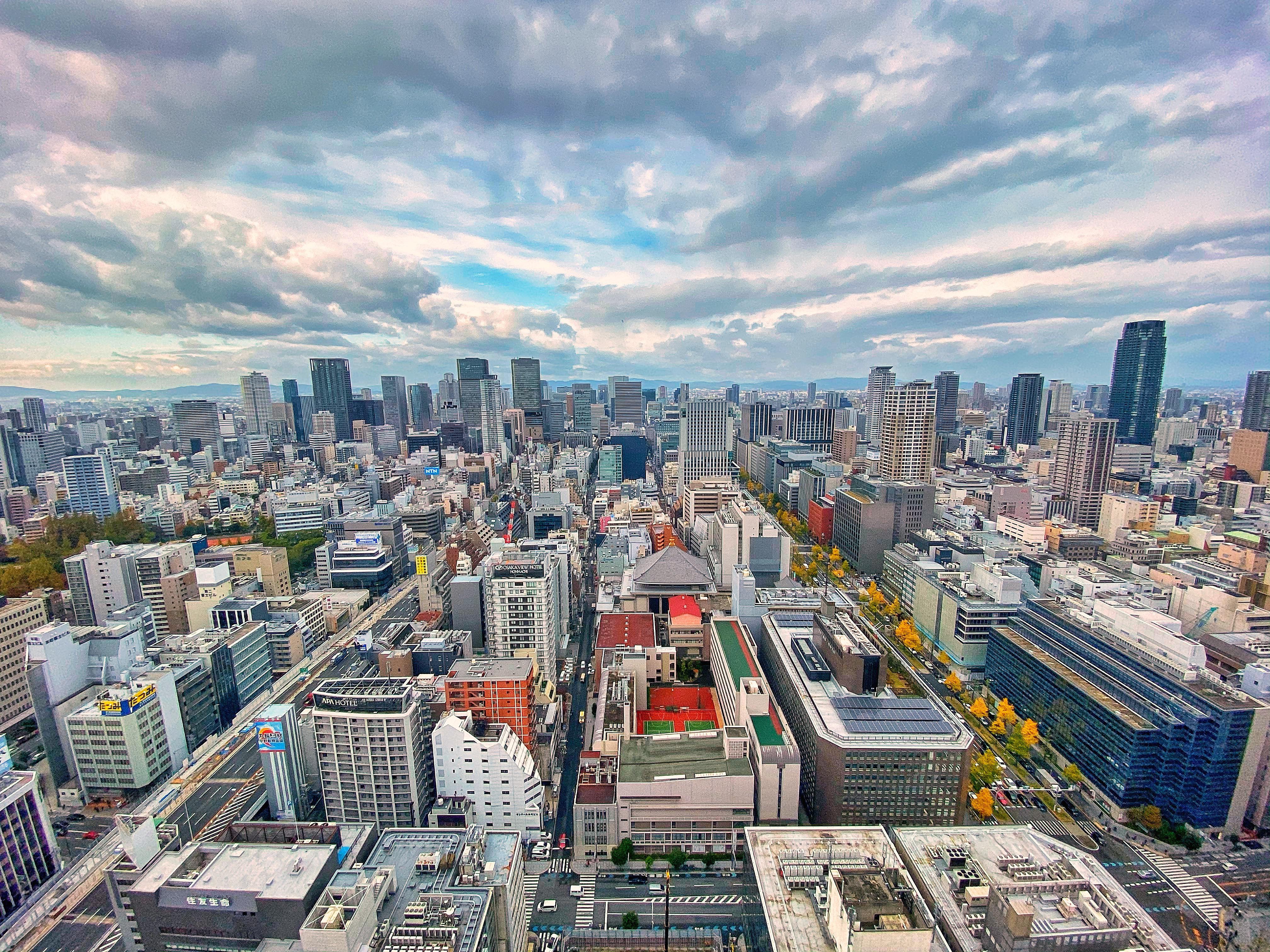 Osaka, Japan. Taken from one of the tallest "mansion" apartment buildings in the business