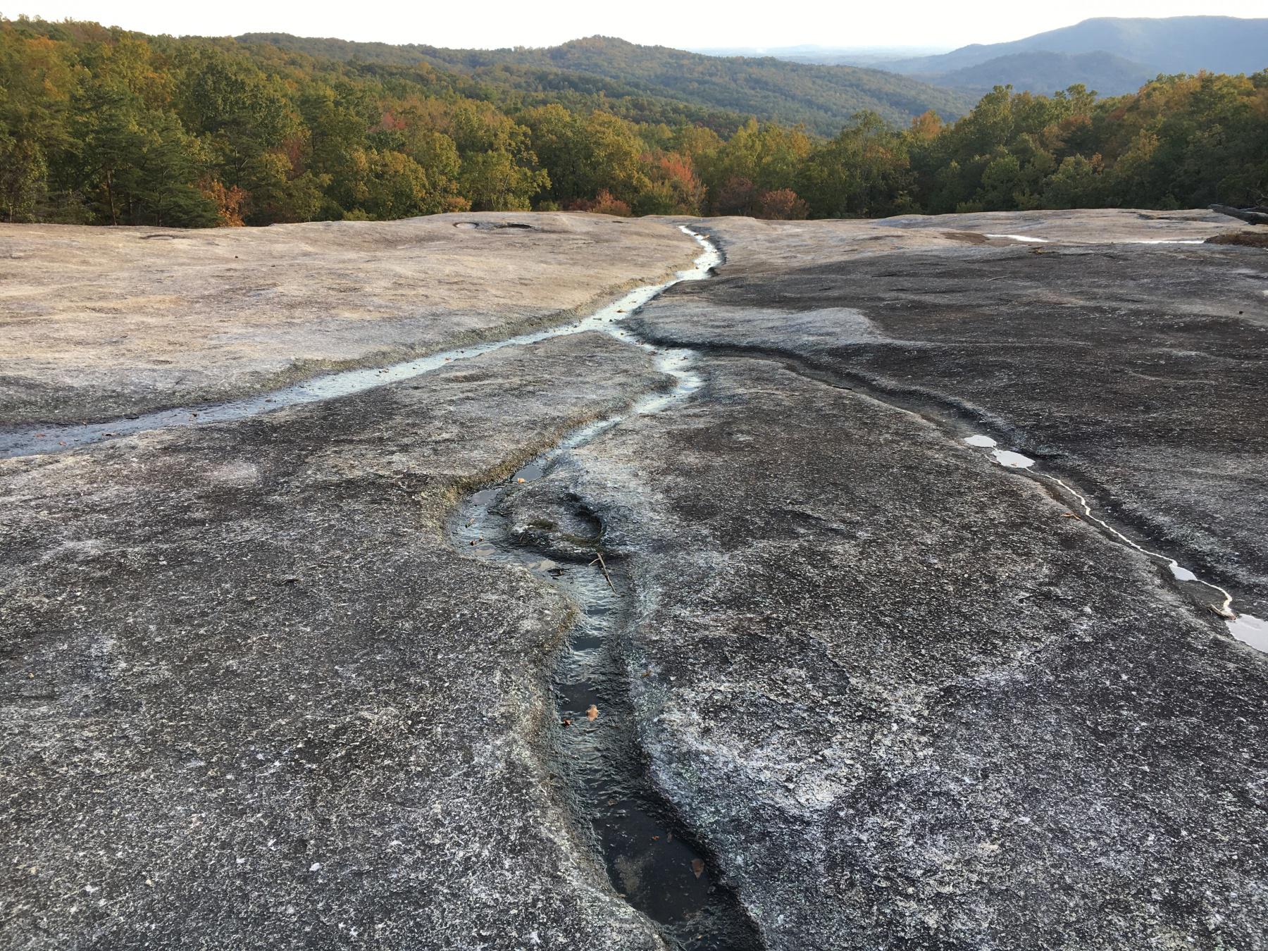 Runnels in granite, Stone Mountain NC [OC] [1800x1350] r/EarthPorn