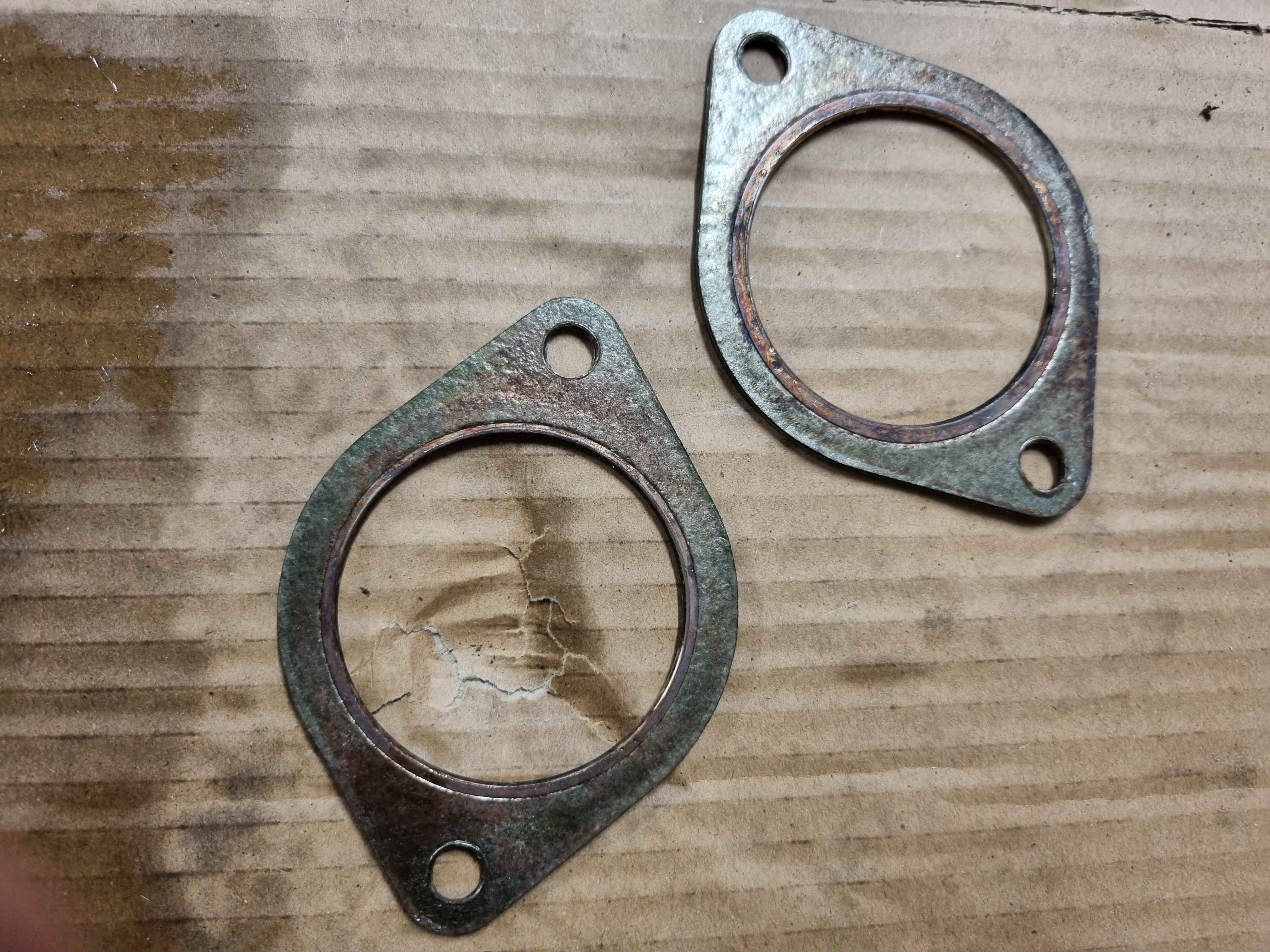 Can I reuse these exhaust gaskets? From cat to midpipe? Only