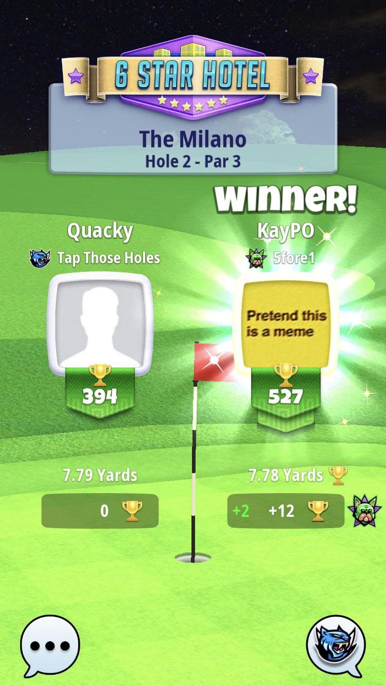 Look at the yards, I’m just trying to get a pin chest r/GolfClash